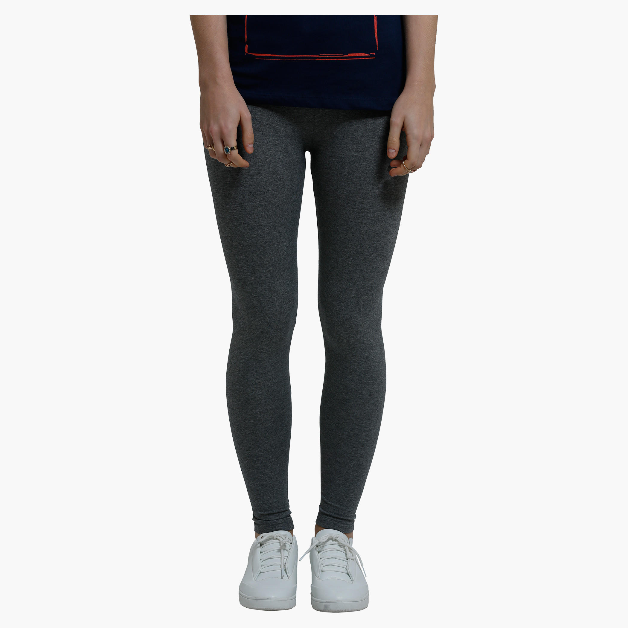 Full Length Leggings with Elasticised Waistband in Slim Fit-women-clothing-bottoms-leggings-image-6