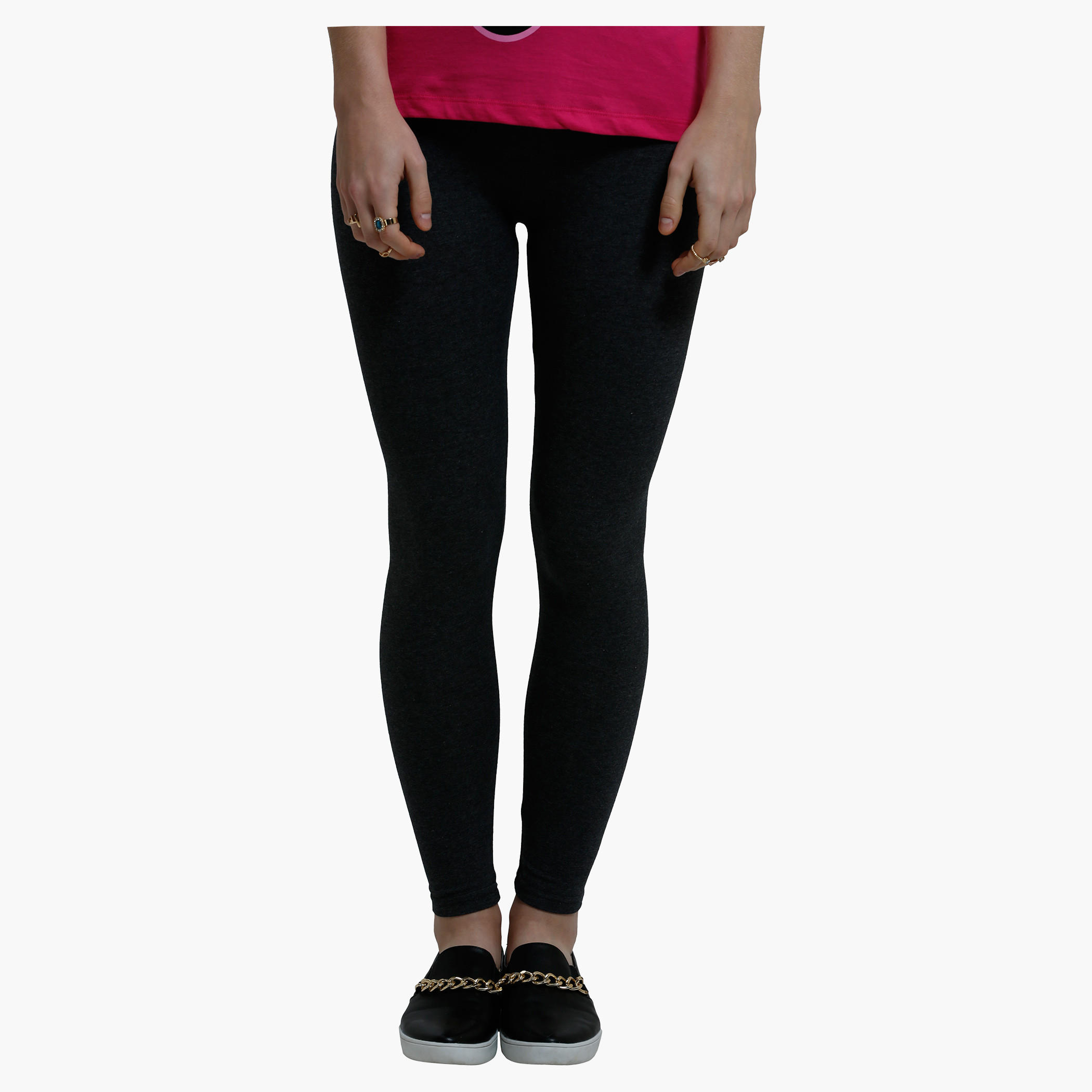 Full Length Leggings with Elasticised Waistband in Slim Fit-women-clothing-bottoms-leggings-image-11