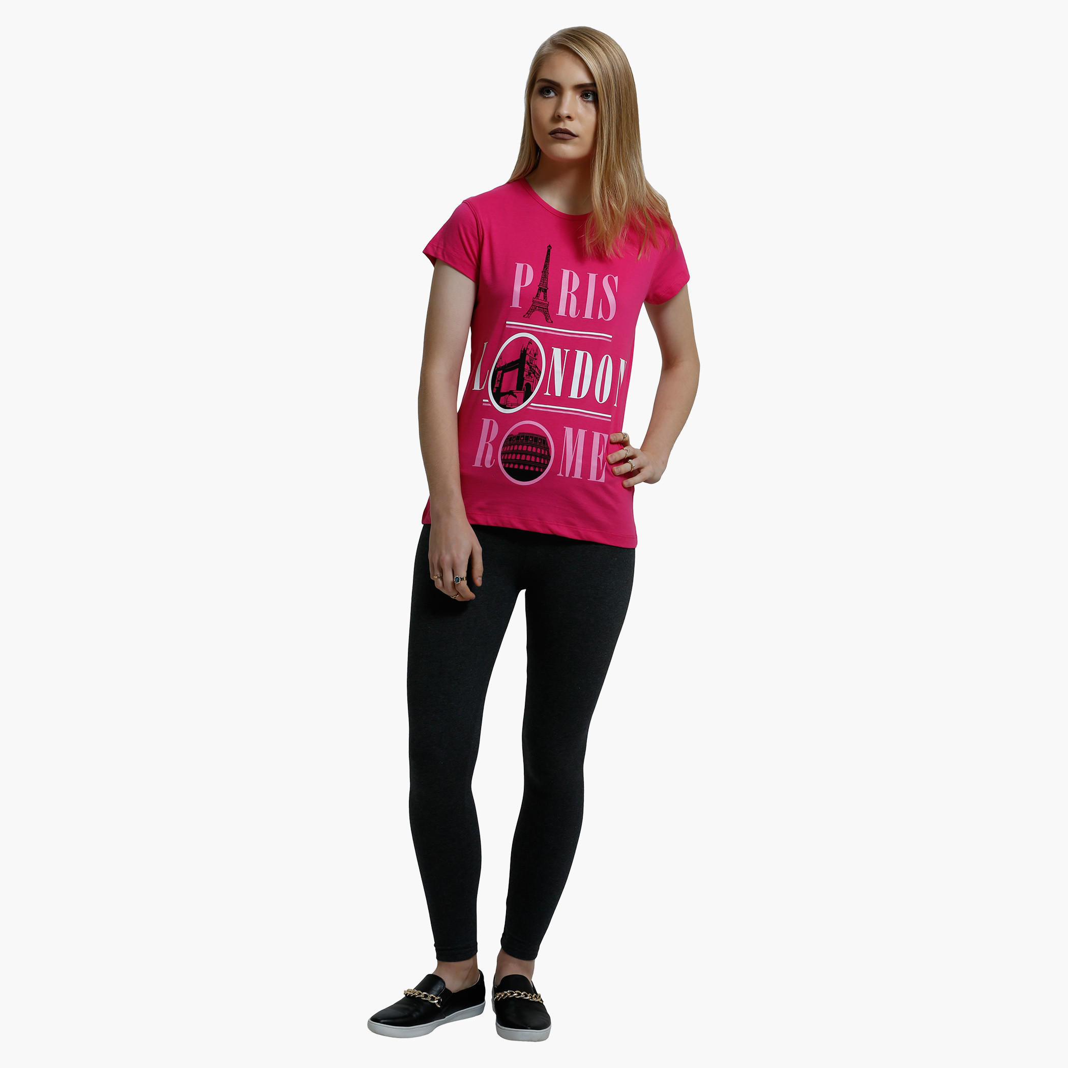 Full Length Leggings with Elasticised Waistband in Slim Fit-women-clothing-bottoms-leggings-image-15