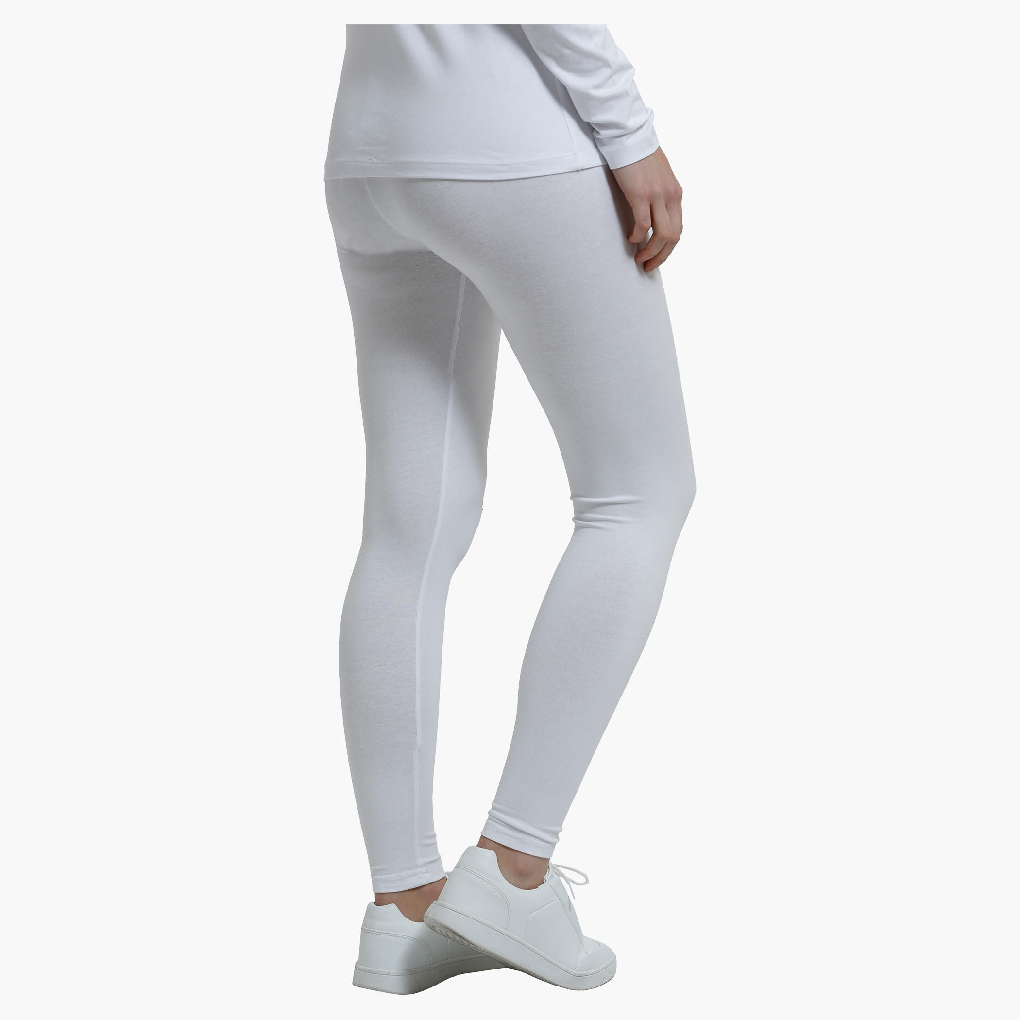 Full Length Leggings with Elasticised Waistband in Slim Fit-women-clothing-bottoms-leggings-image-17