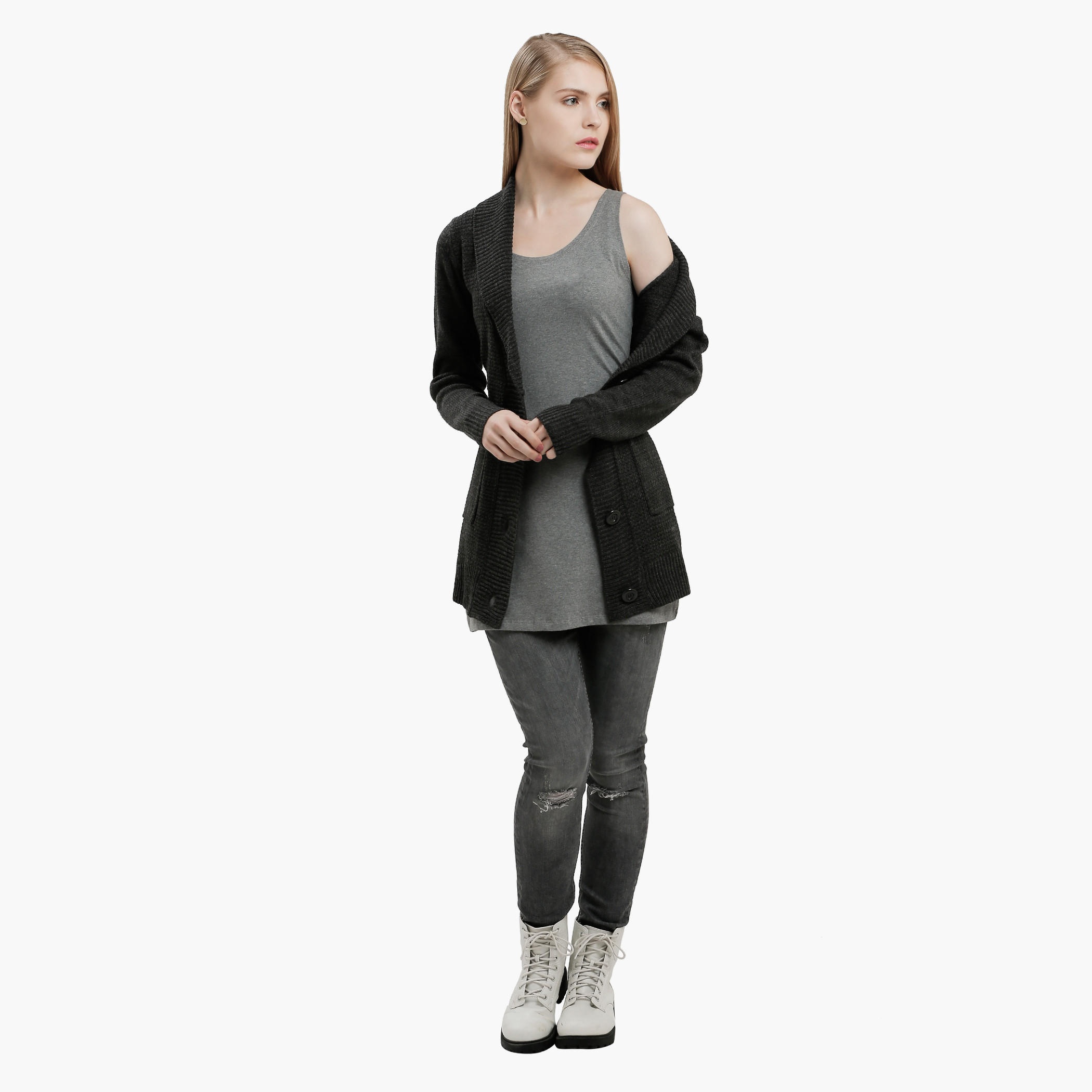 Sleeveless Long Vest with Round Neck-women-clothing-tshirts-image-5