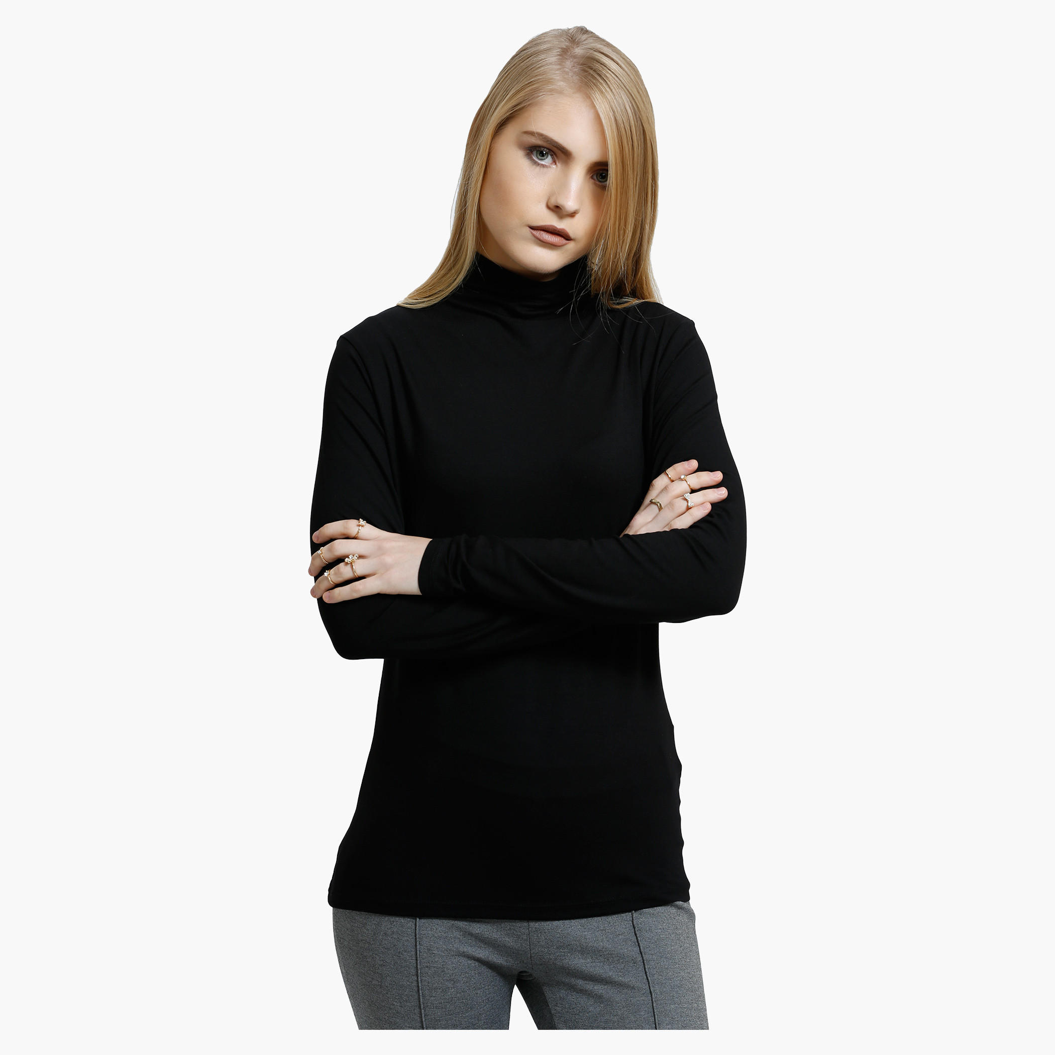 Long Sleeves Turtle Neck T-Shirt-women-clothing-tshirts-image-1