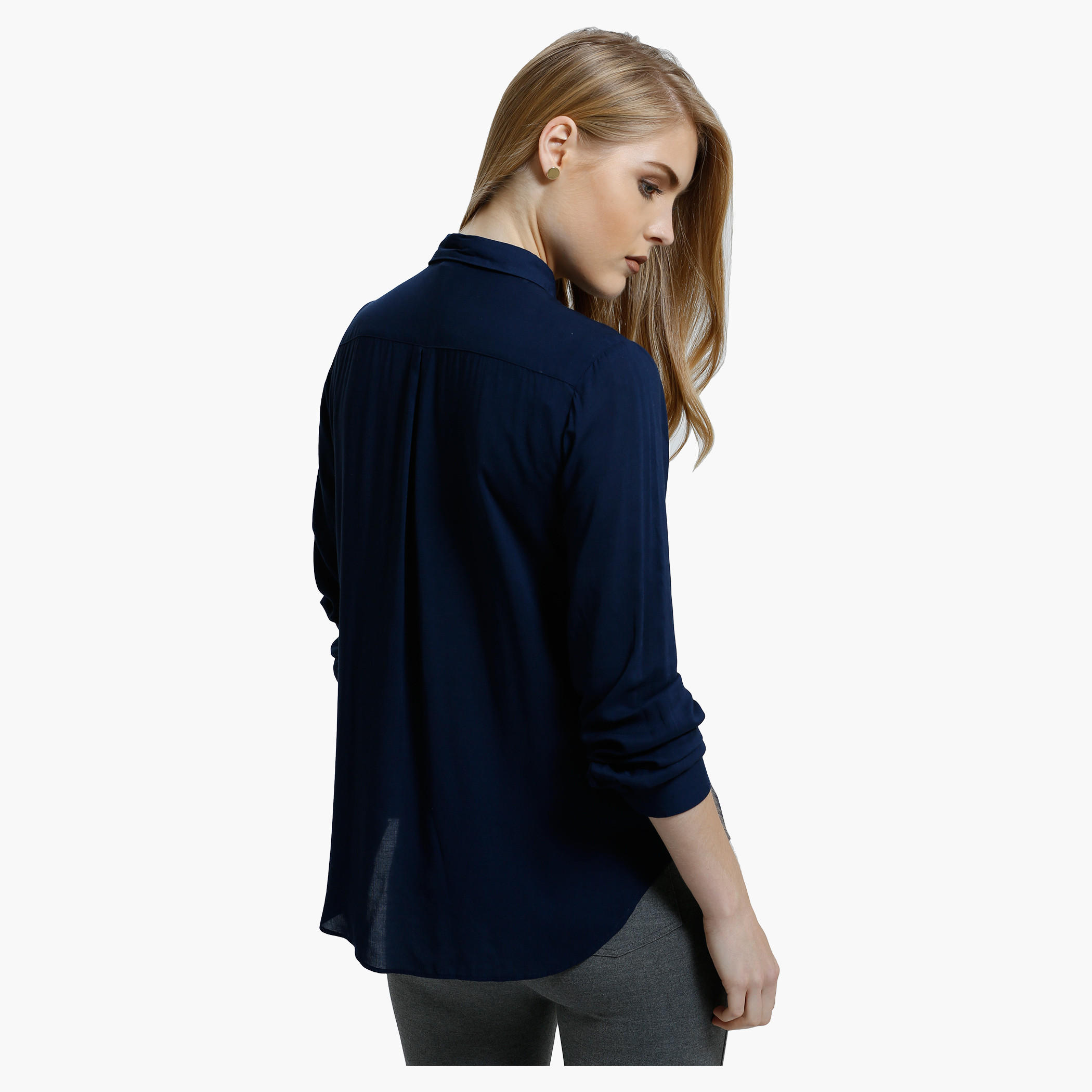 Woven Top with Long Sleeves in Regular Fit-women-clothing-shirtsandblouses-blouses-image-4