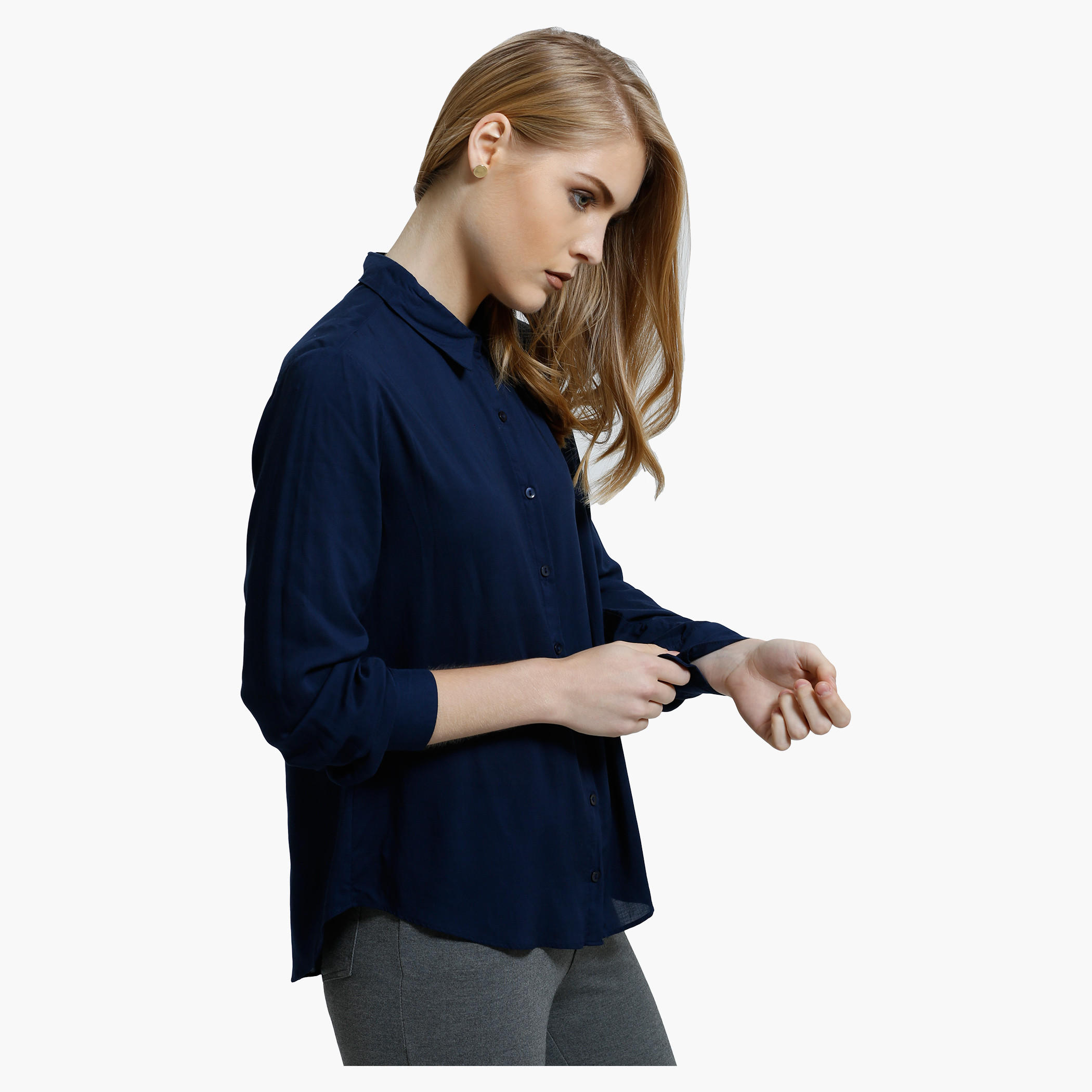 Woven Top with Long Sleeves in Regular Fit-women-clothing-shirtsandblouses-blouses-image-3