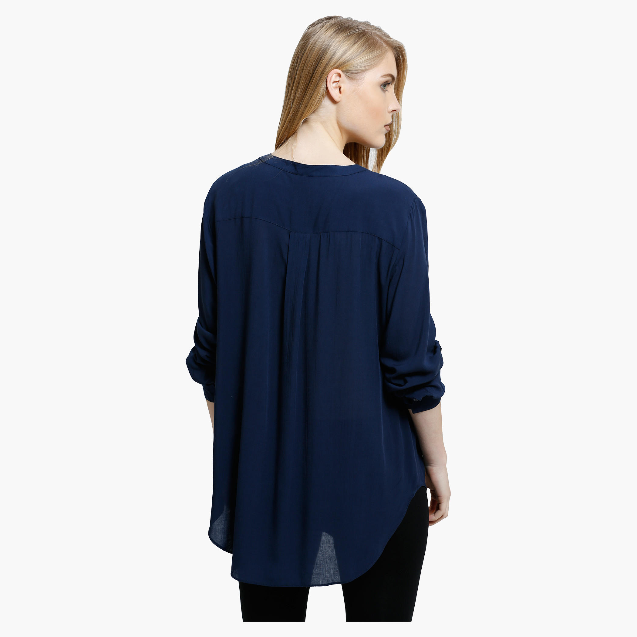 V-Neck Top with Long Sleeves-women-clothing-shirtsandblouses-blouses-image-2