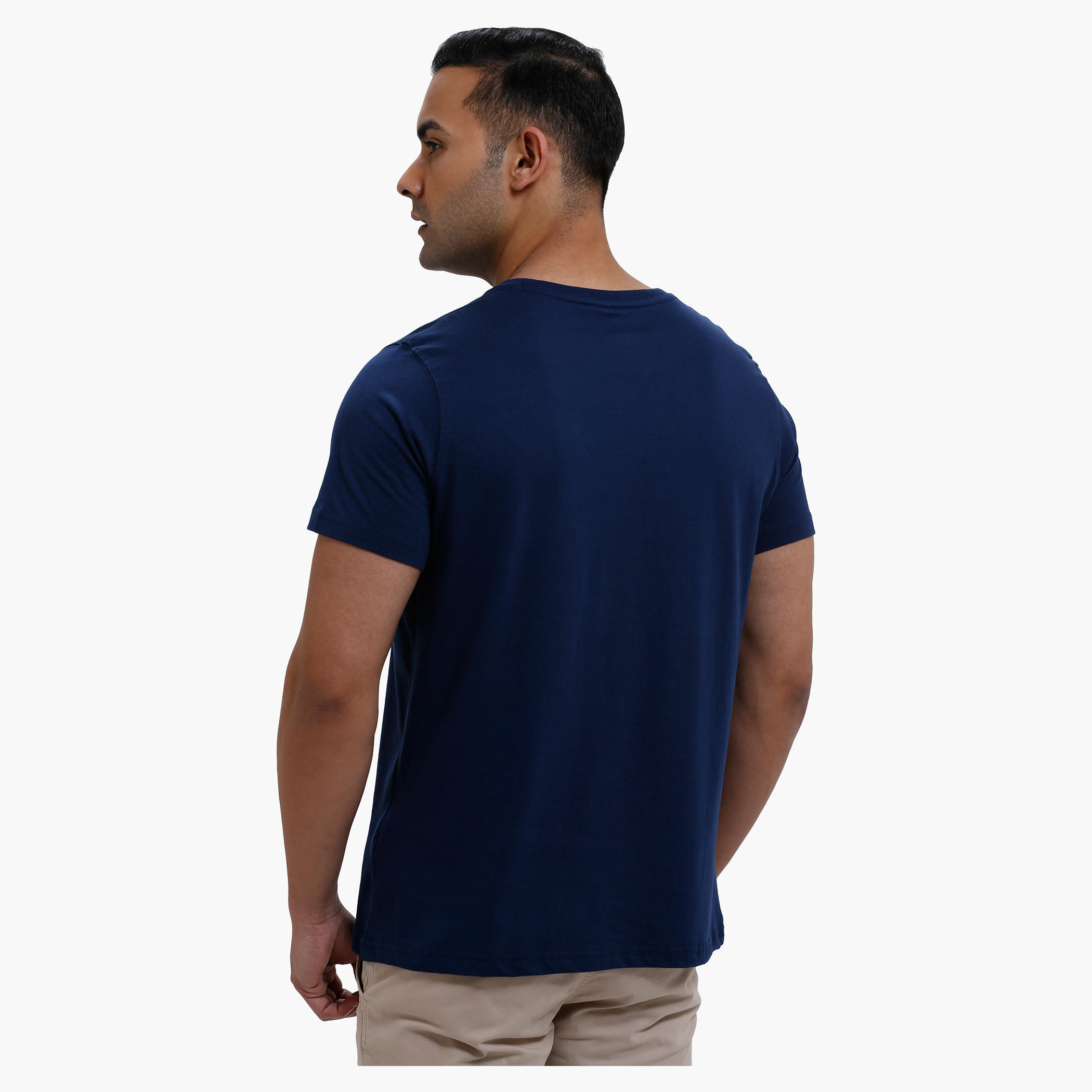 Printed Round Neck T-Shirt with Short Sleeves in Slim Fit-men-clothing-tshirtsandpolos-tshirts-image-2