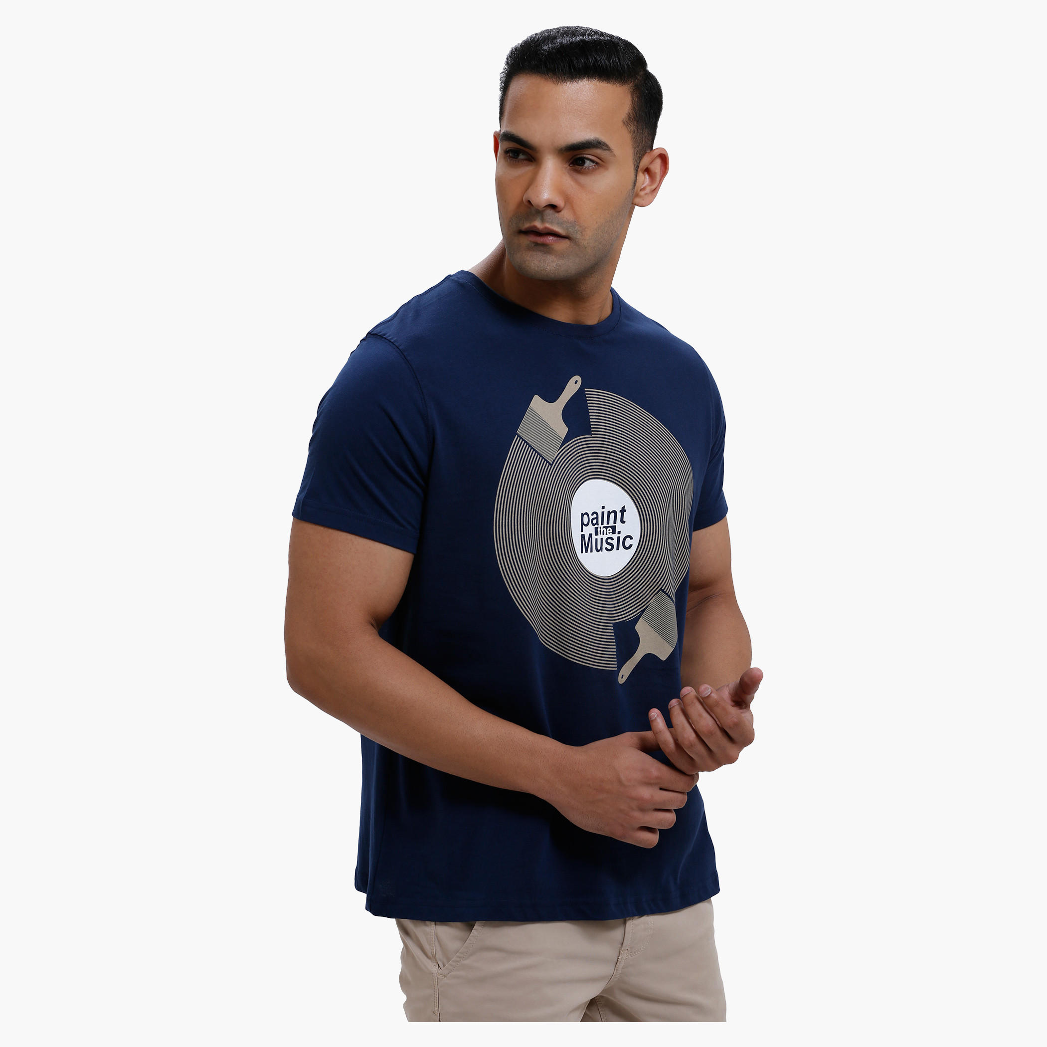 Printed Round Neck T-Shirt with Short Sleeves in Slim Fit-men-clothing-tshirtsandpolos-tshirts-image-3