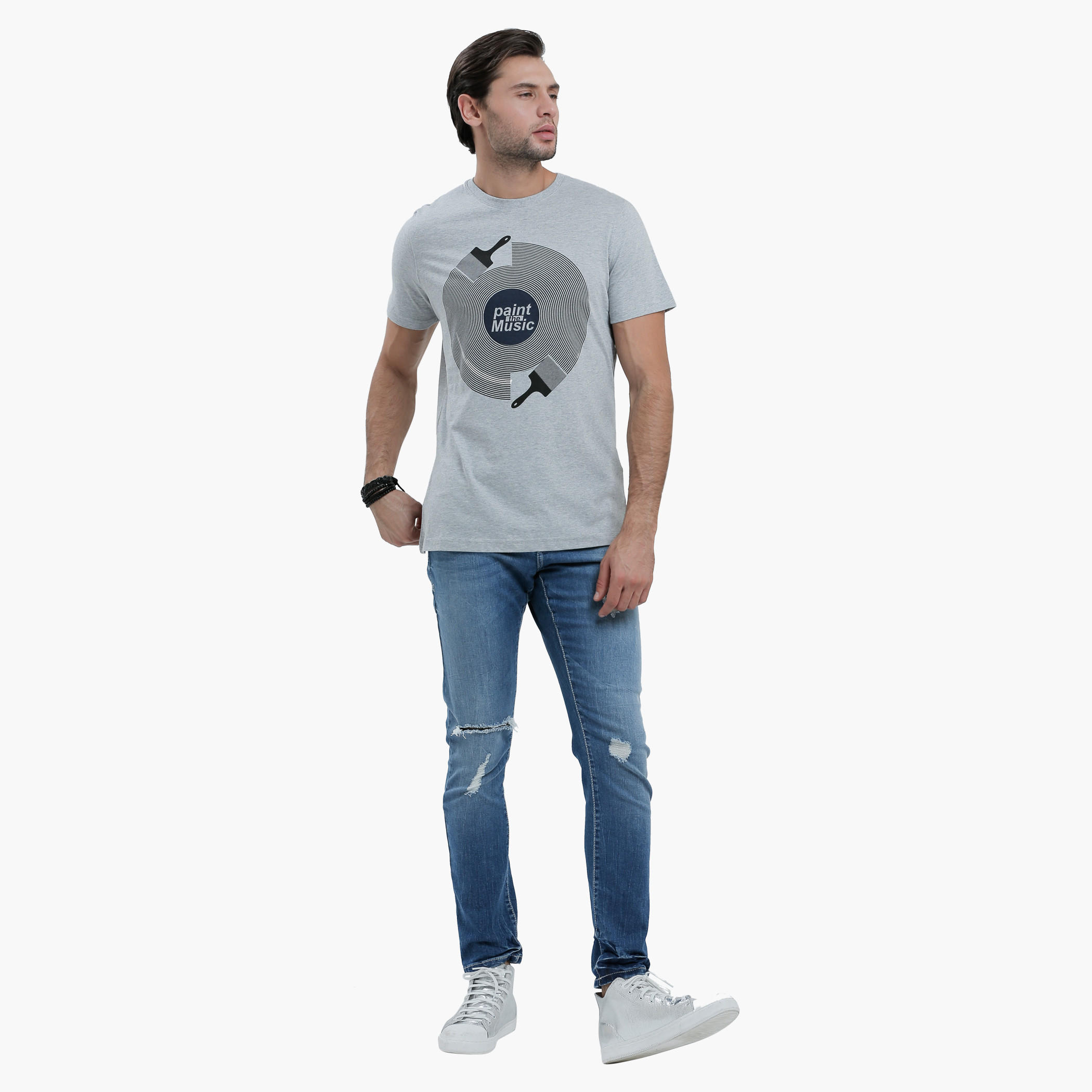 Printed Round Neck T-Shirt with Short Sleeves in Slim Fit-men-clothing-tshirtsandpolos-tshirts-image-5