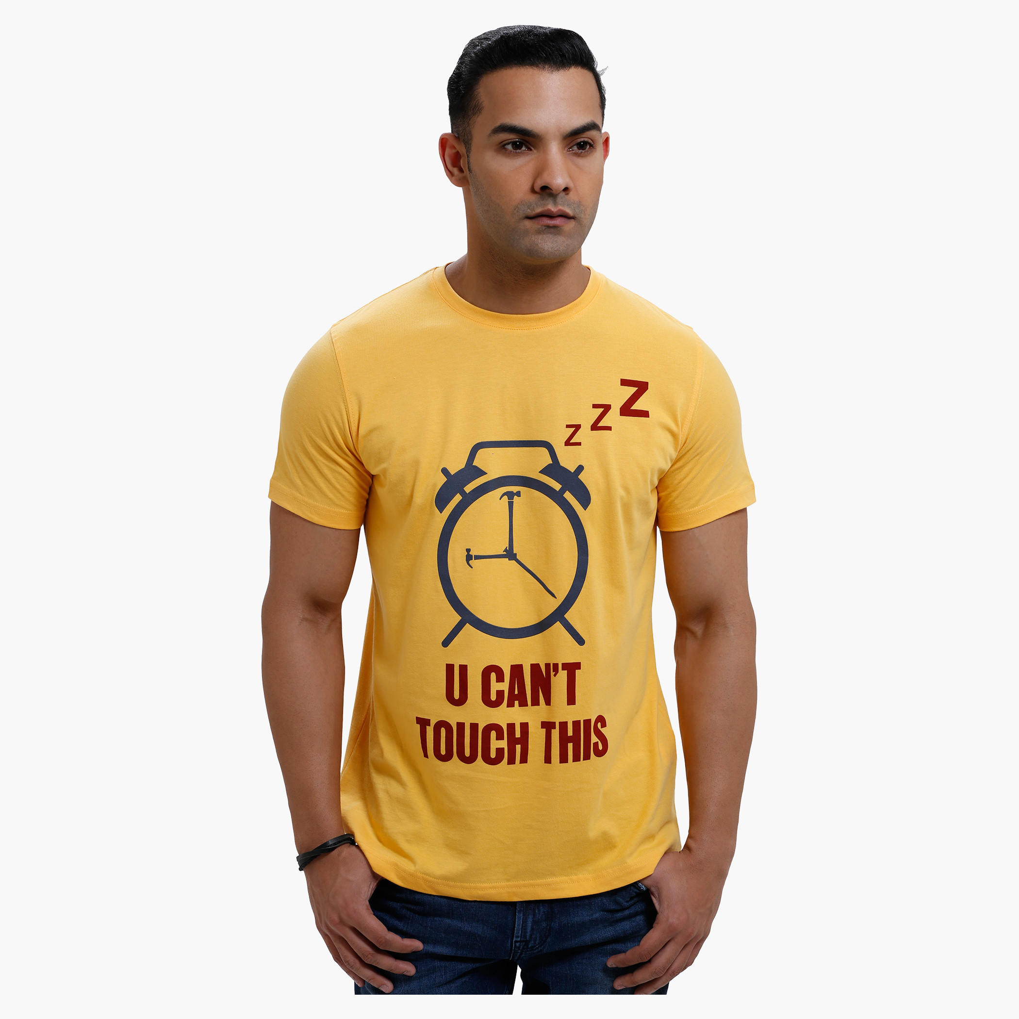 Printed Round Neck T-Shirt with Short Sleeves in Slim Fit-men-clothing-tshirtsandpolos-tshirts-image-1