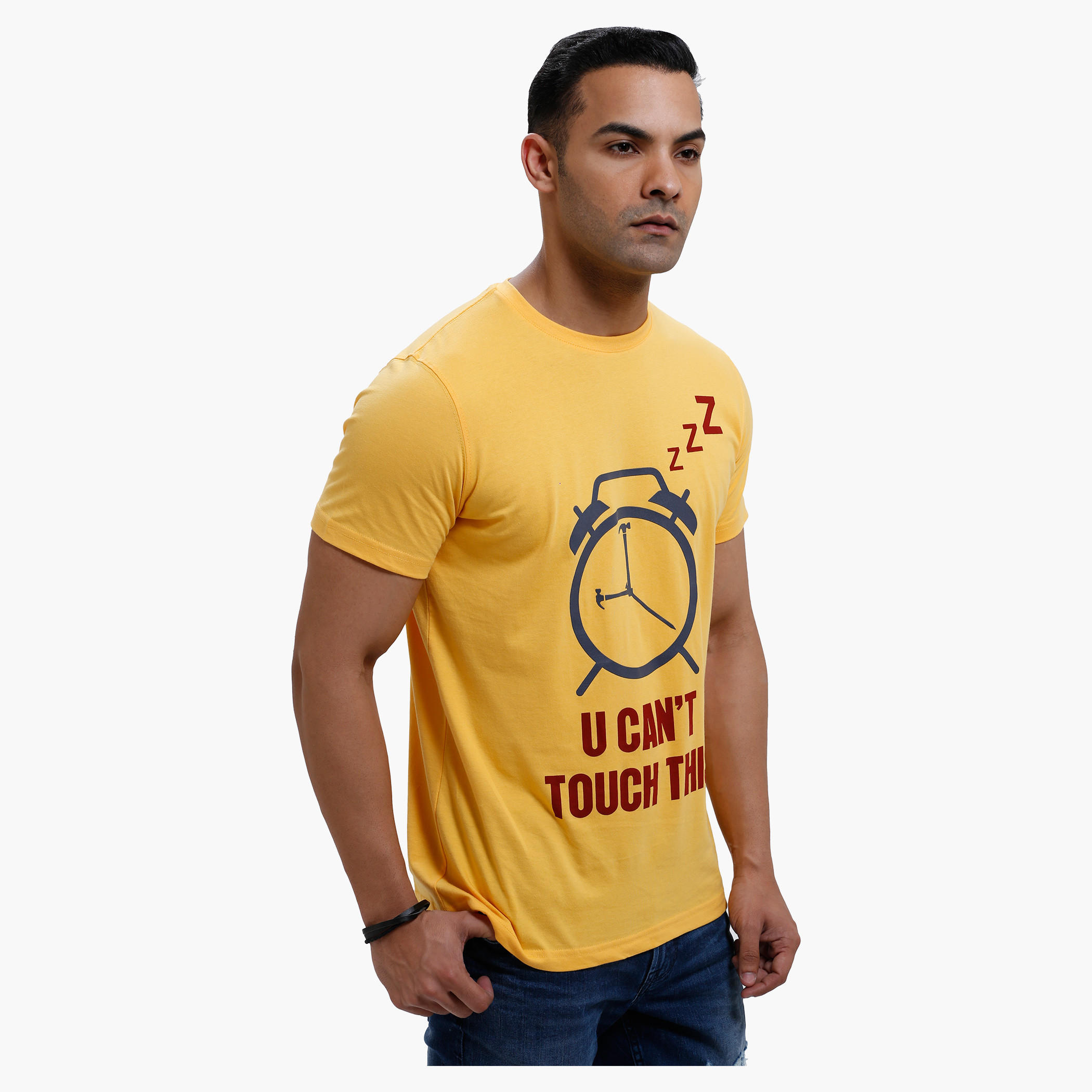 Printed Round Neck T-Shirt with Short Sleeves in Slim Fit-men-clothing-tshirtsandpolos-tshirts-image-3