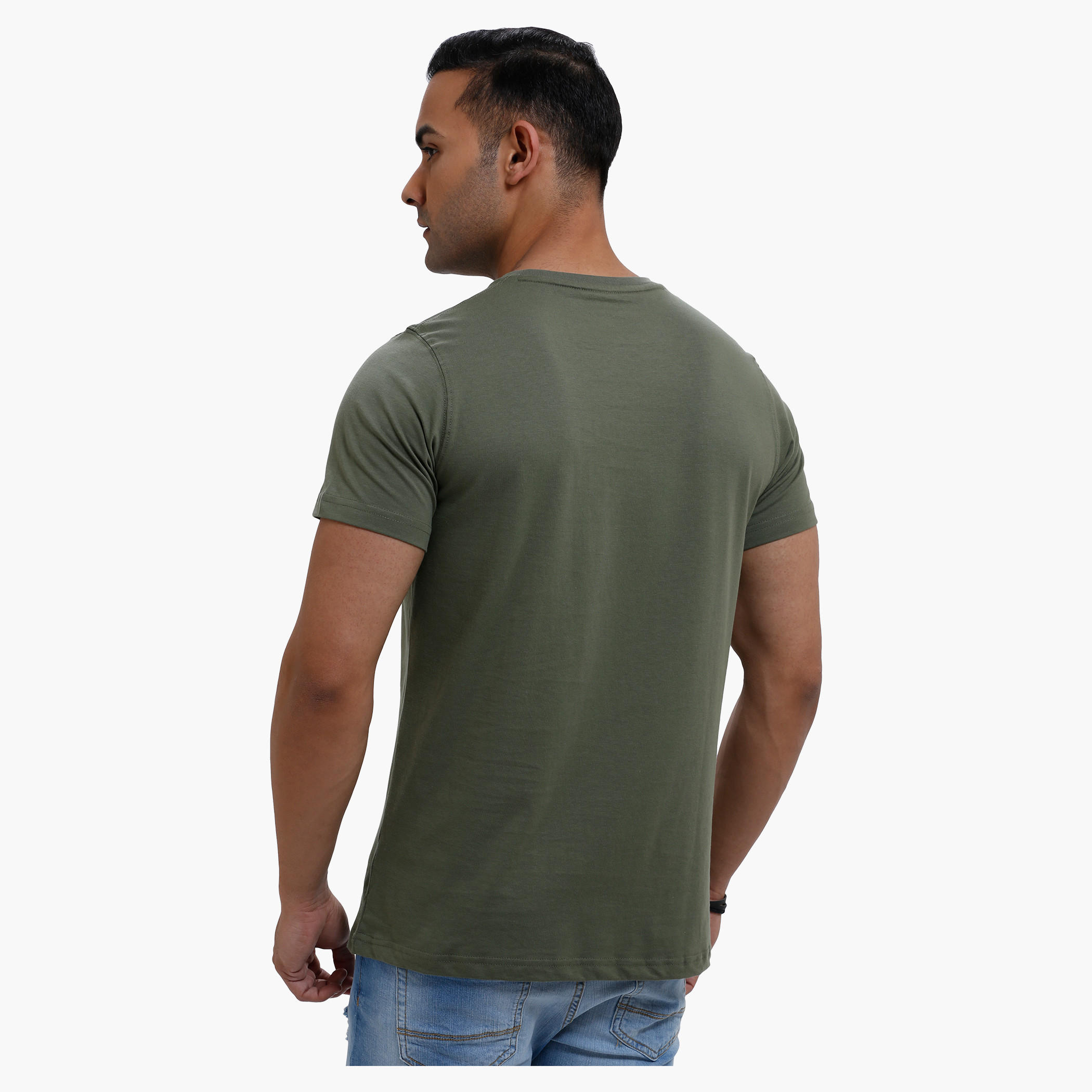 Printed Round Neck T-Shirt with Short Sleeves in Slim Fit-men-clothing-tshirtsandpolos-tshirts-image-2