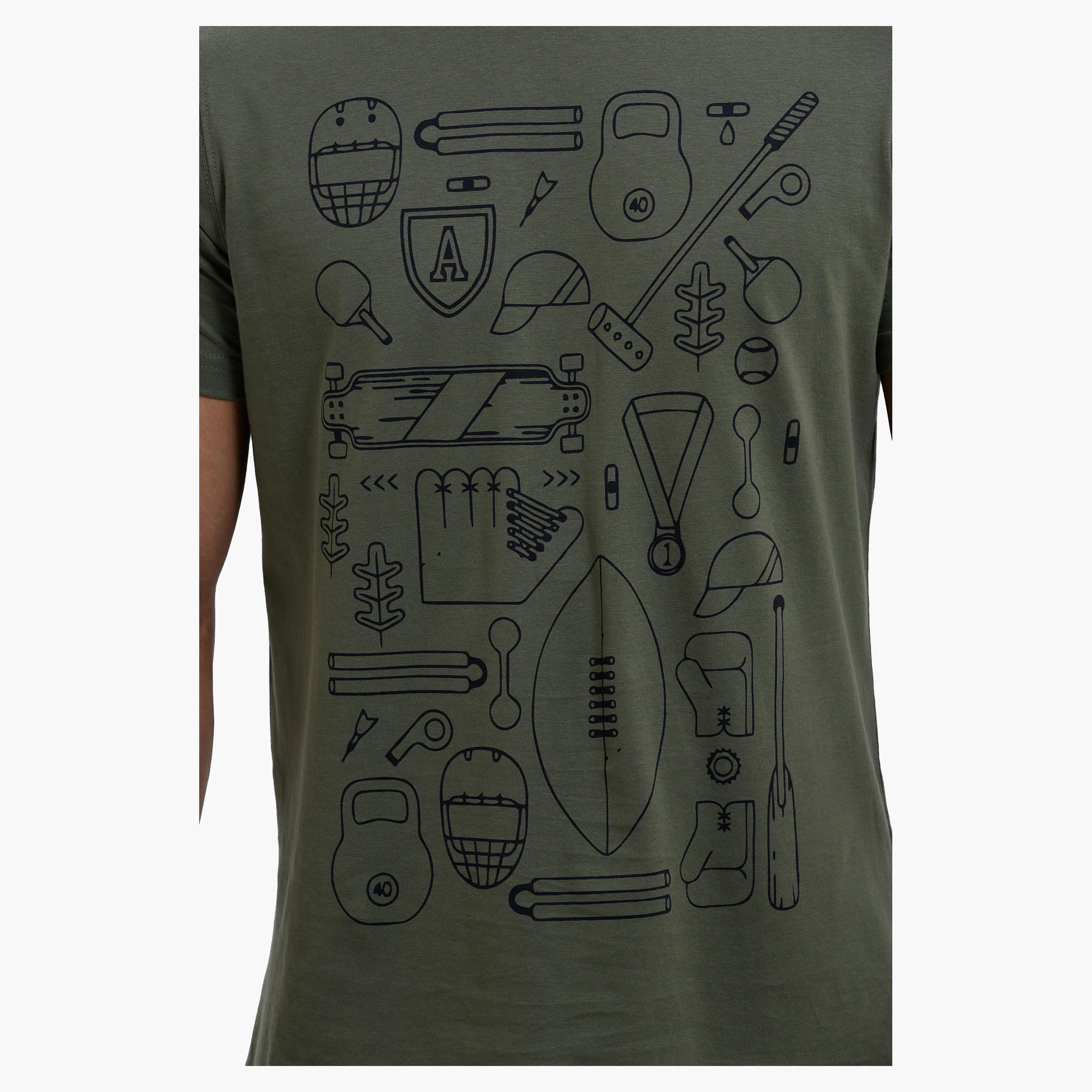 Printed Round Neck T-Shirt with Short Sleeves in Slim Fit-men-clothing-tshirtsandpolos-tshirts-image-4