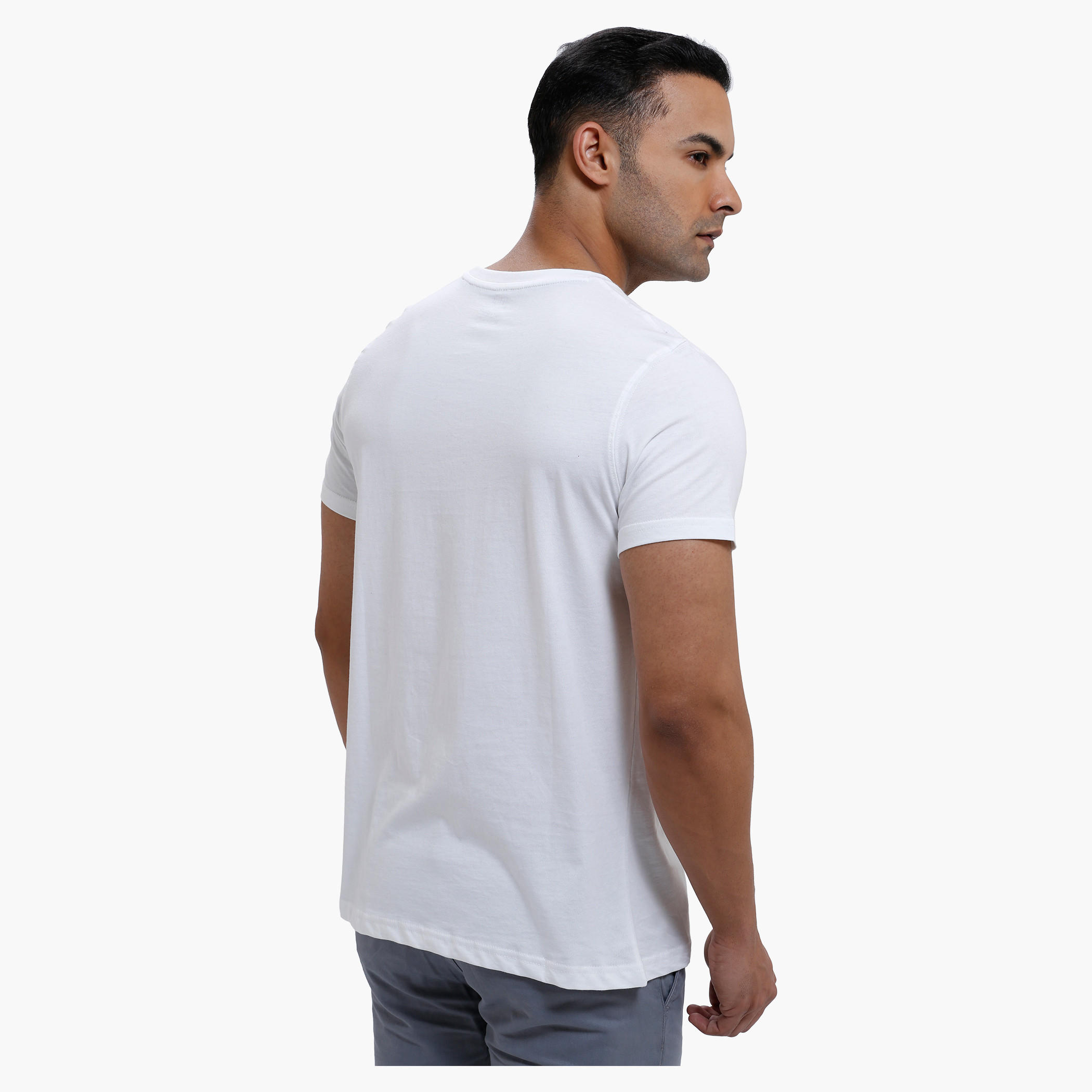Printed Round Neck T-Shirt with Short Sleeves in Slim Fit-men-clothing-tshirtsandpolos-tshirts-image-2