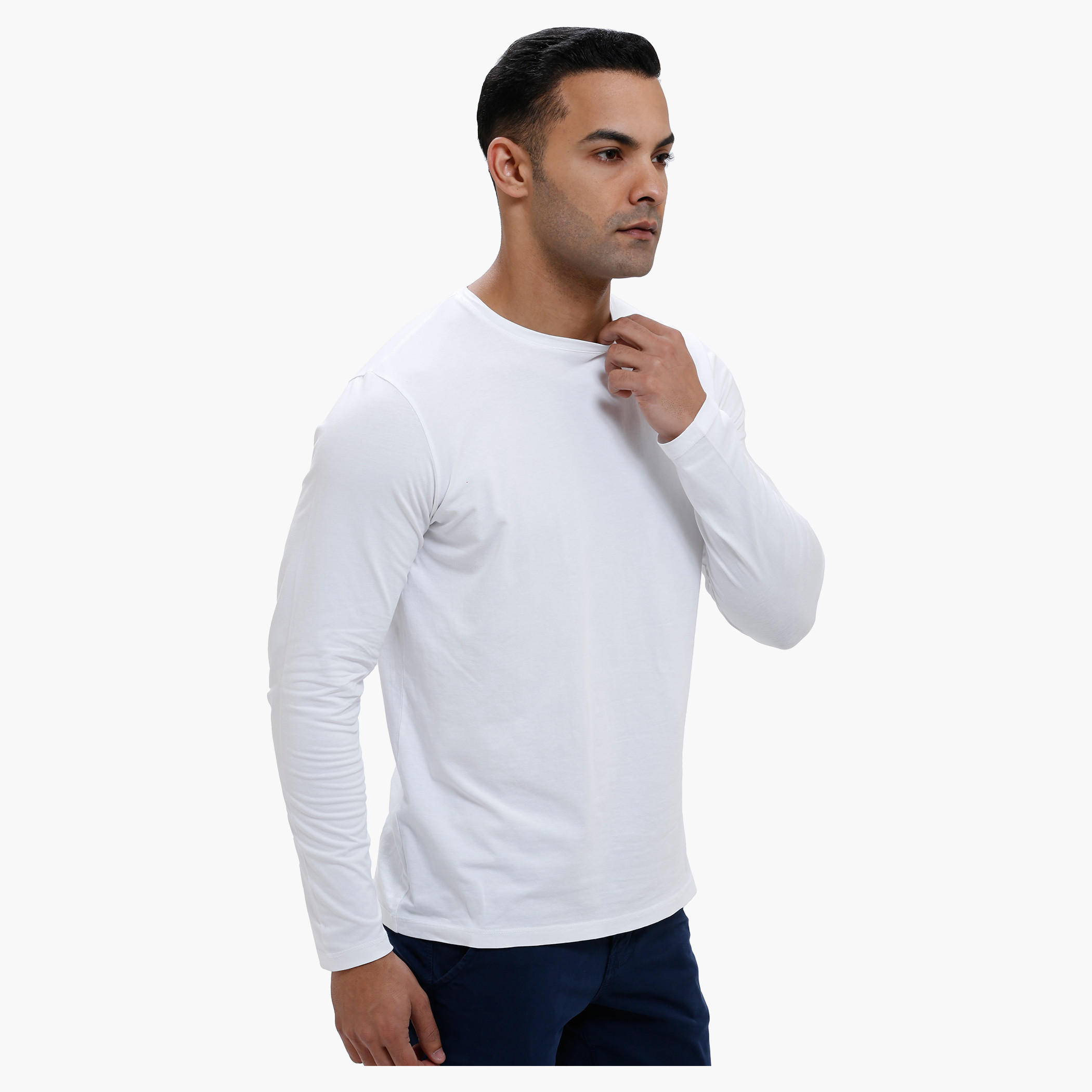 Round Neck T-Shirt with Long Sleeves in Slim Fit-men-clothing-tshirtsandpolos-tshirts-image-8