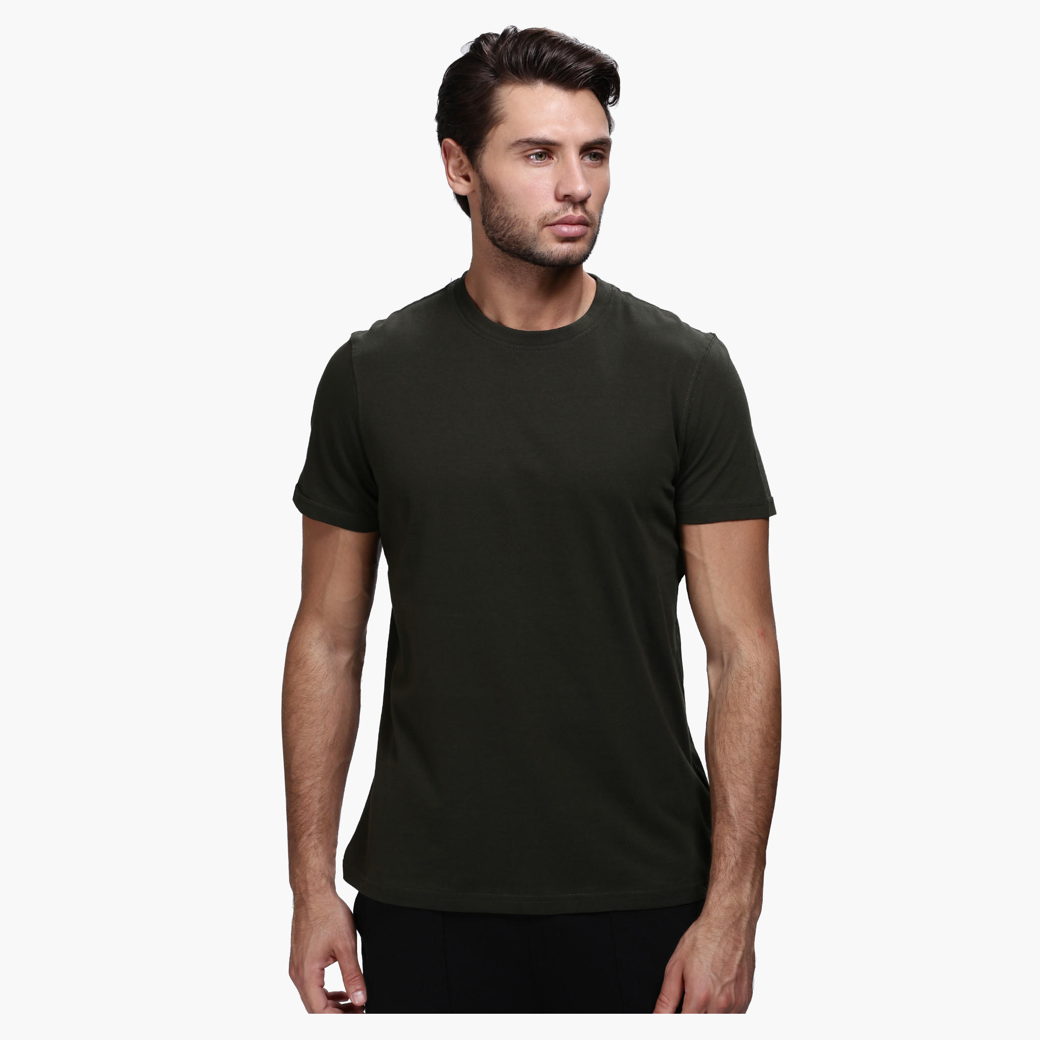 Round Neck T-Shirt with Short Sleeves in Slim Fit-men-clothing-tshirtsandpolos-tshirts-image-6