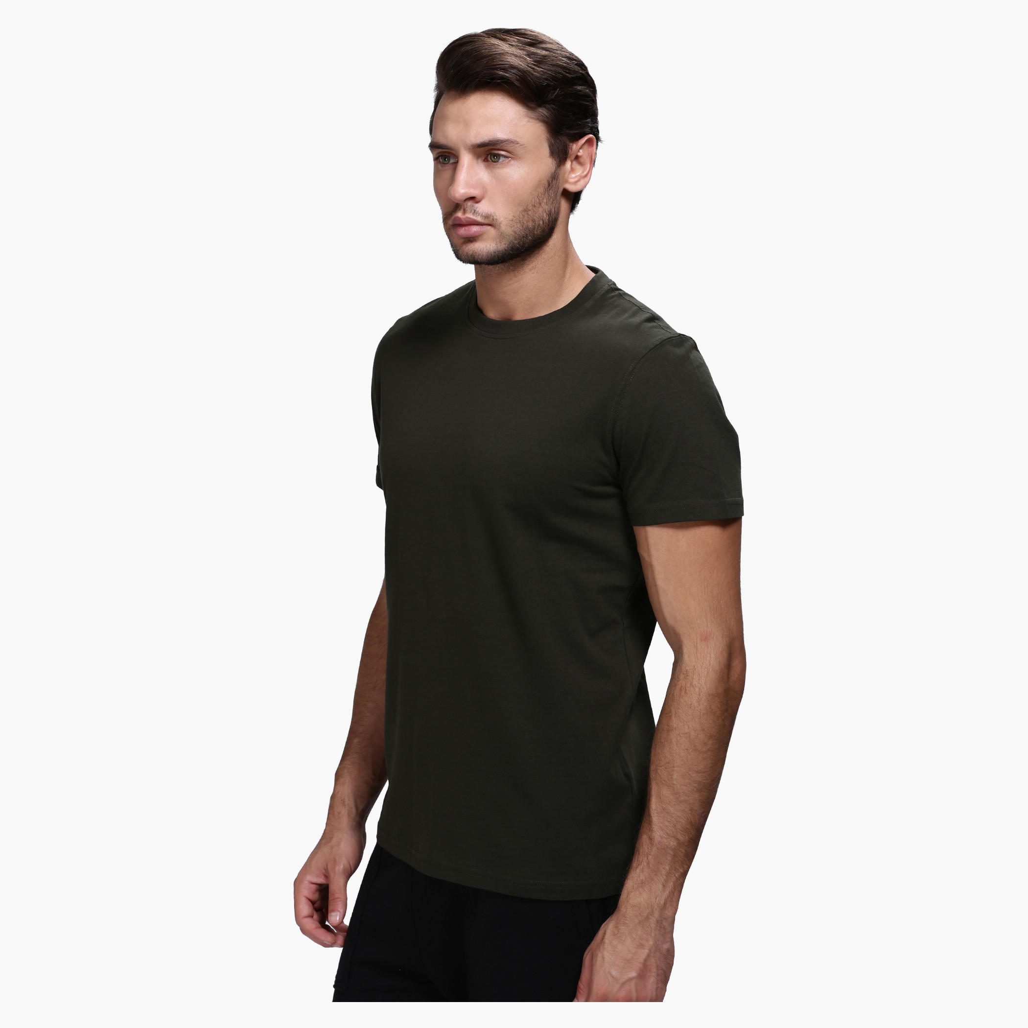 Round Neck T-Shirt with Short Sleeves in Slim Fit-men-clothing-tshirtsandpolos-tshirts-image-8