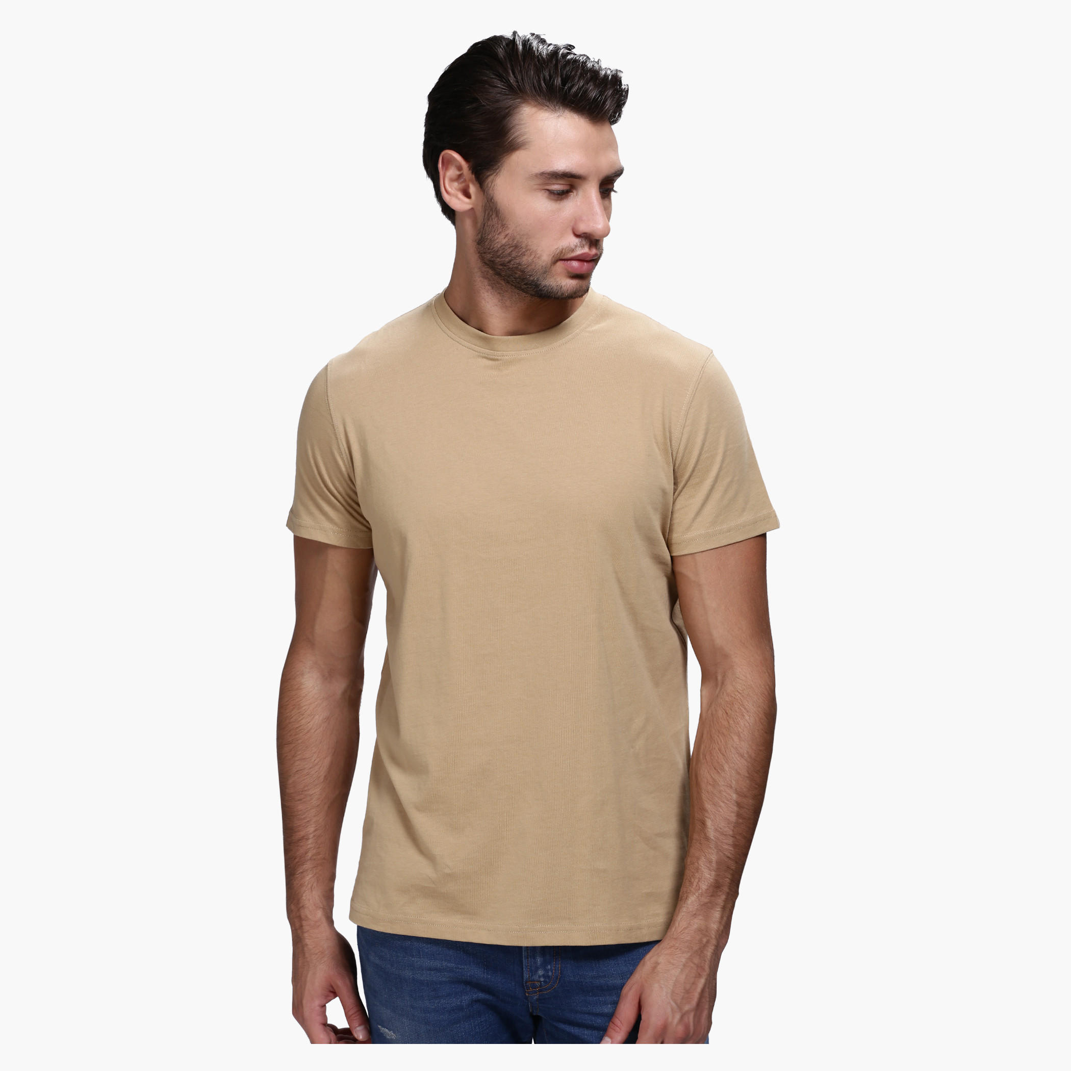 Round Neck T-Shirt with Short Sleeves in Slim Fit-men-clothing-tshirtsandpolos-tshirts-image-11