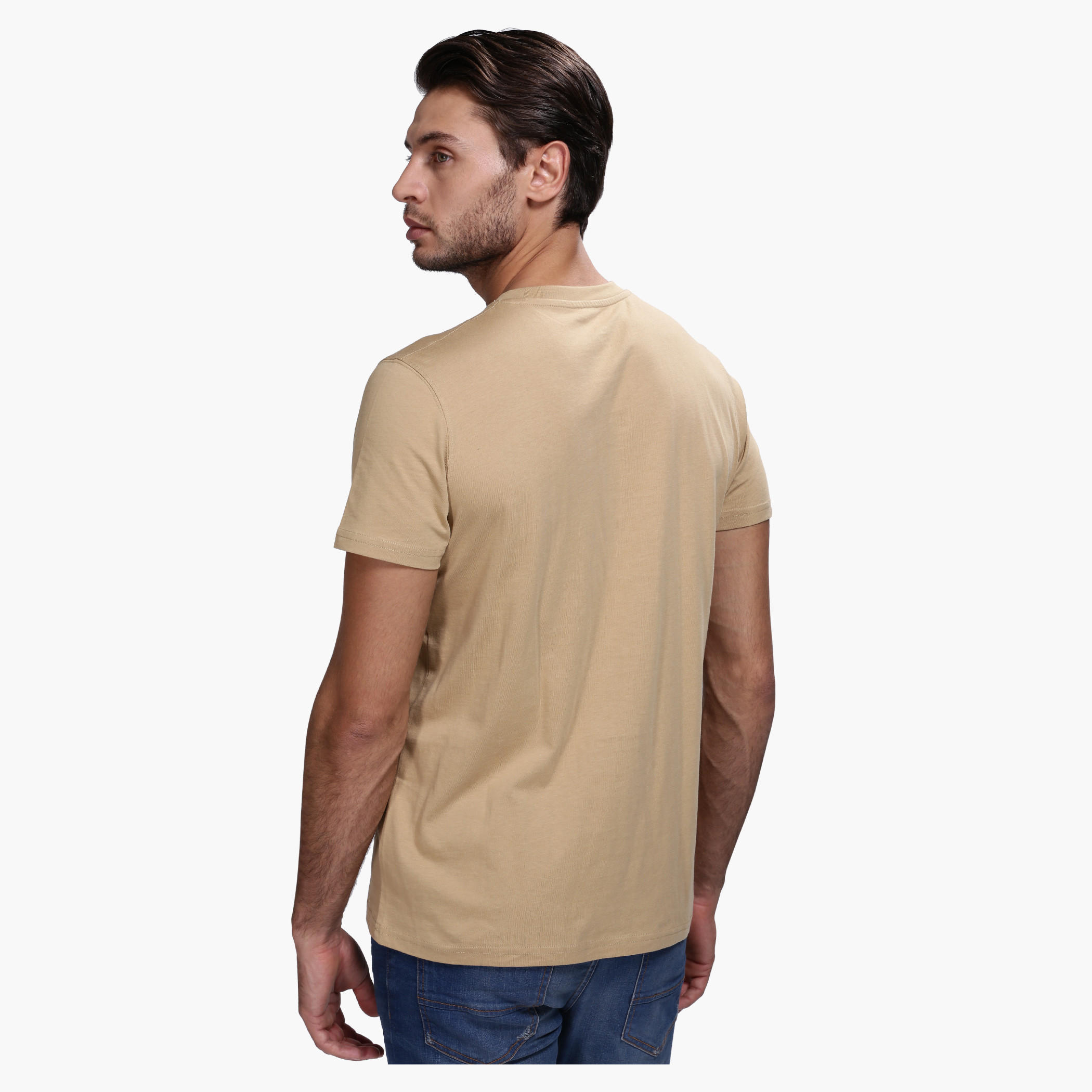 Round Neck T-Shirt with Short Sleeves in Slim Fit-men-clothing-tshirtsandpolos-tshirts-image-12