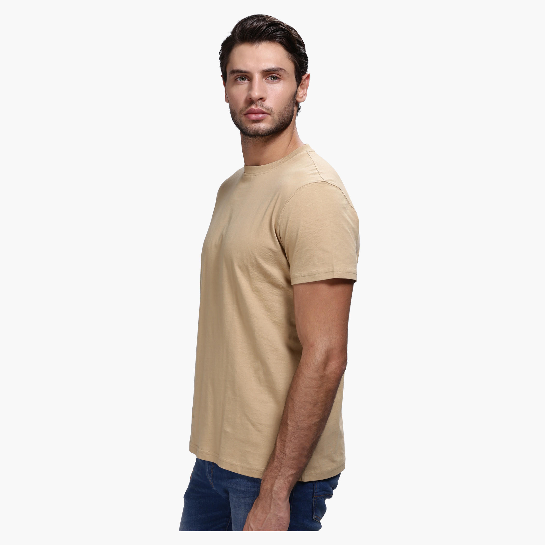 Round Neck T-Shirt with Short Sleeves in Slim Fit-men-clothing-tshirtsandpolos-tshirts-image-13