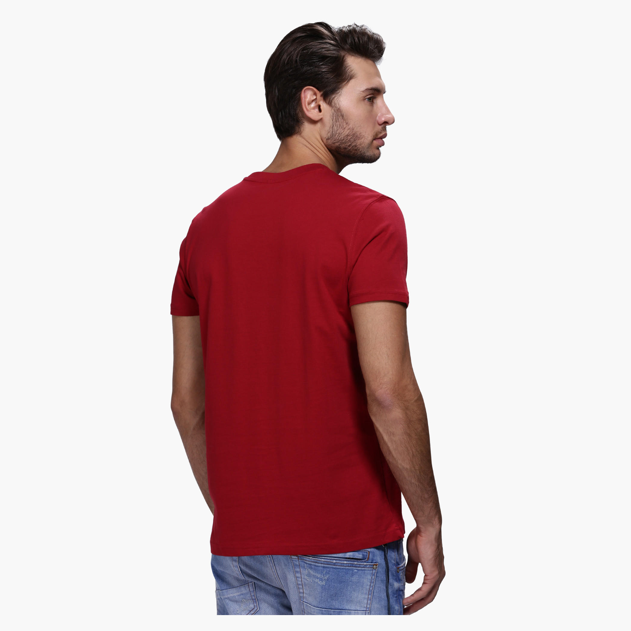 Round Neck T-Shirt with Short Sleeves in Slim Fit-men-clothing-tshirtsandpolos-tshirts-image-17