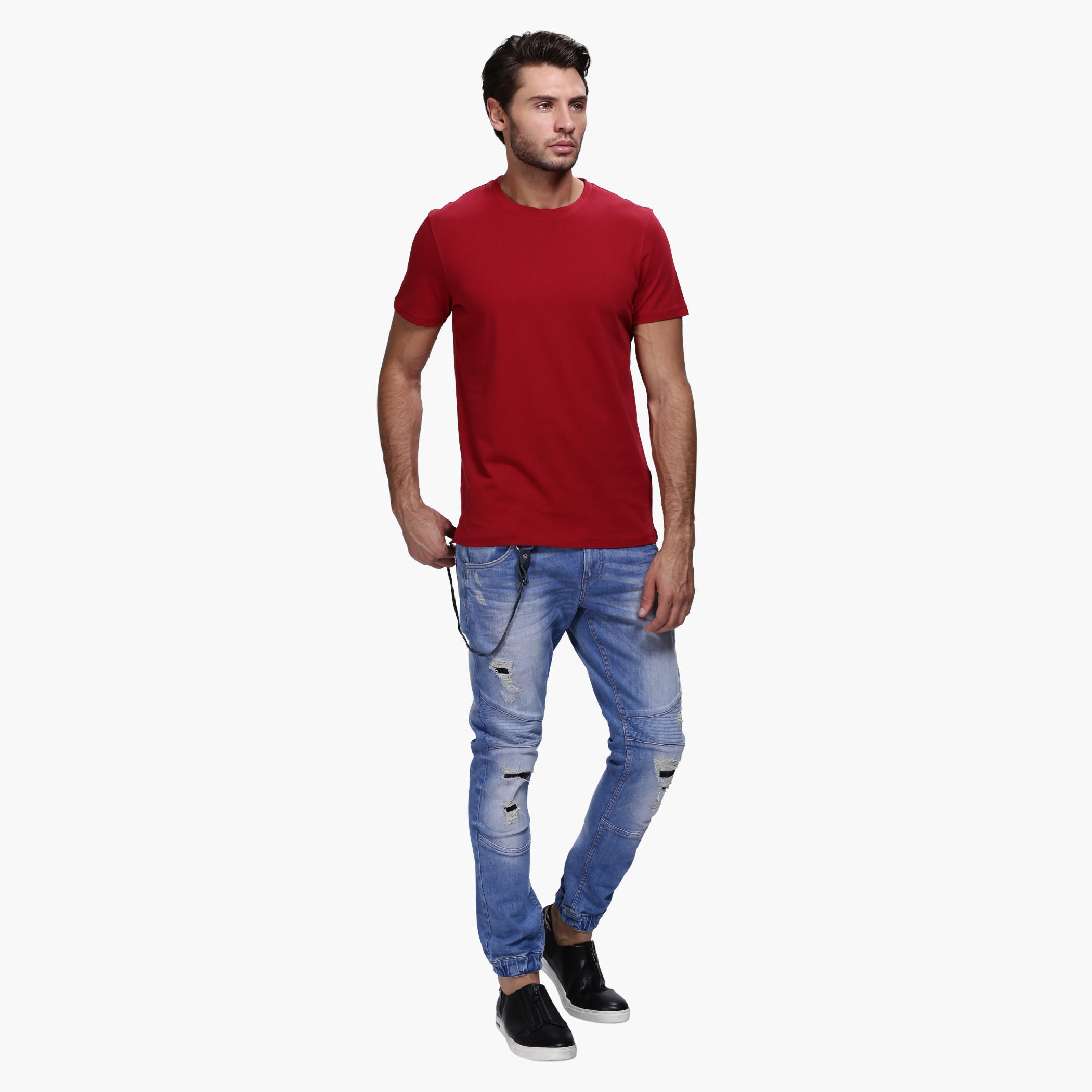 Round Neck T-Shirt with Short Sleeves in Slim Fit-men-clothing-tshirtsandpolos-tshirts-image-20