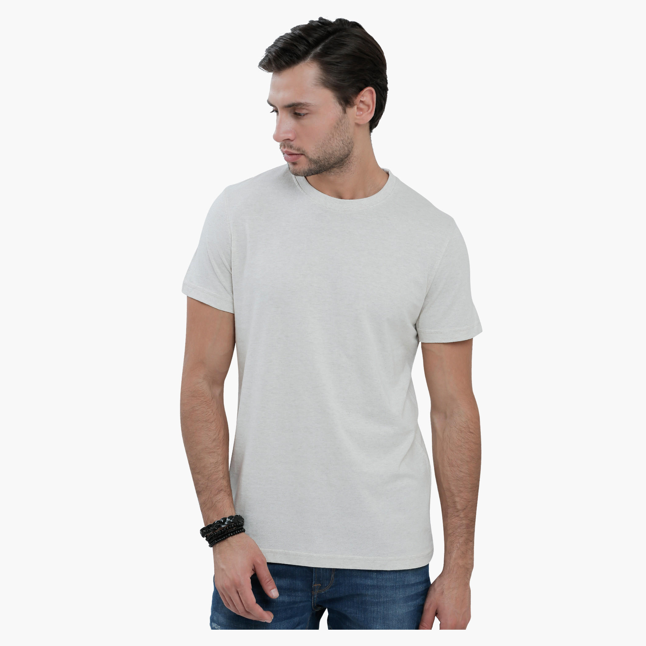 Crew Neck T-Shirt with Short Sleeves in Slim Fit-men-clothing-tshirtsandpolos-tshirts-image-16
