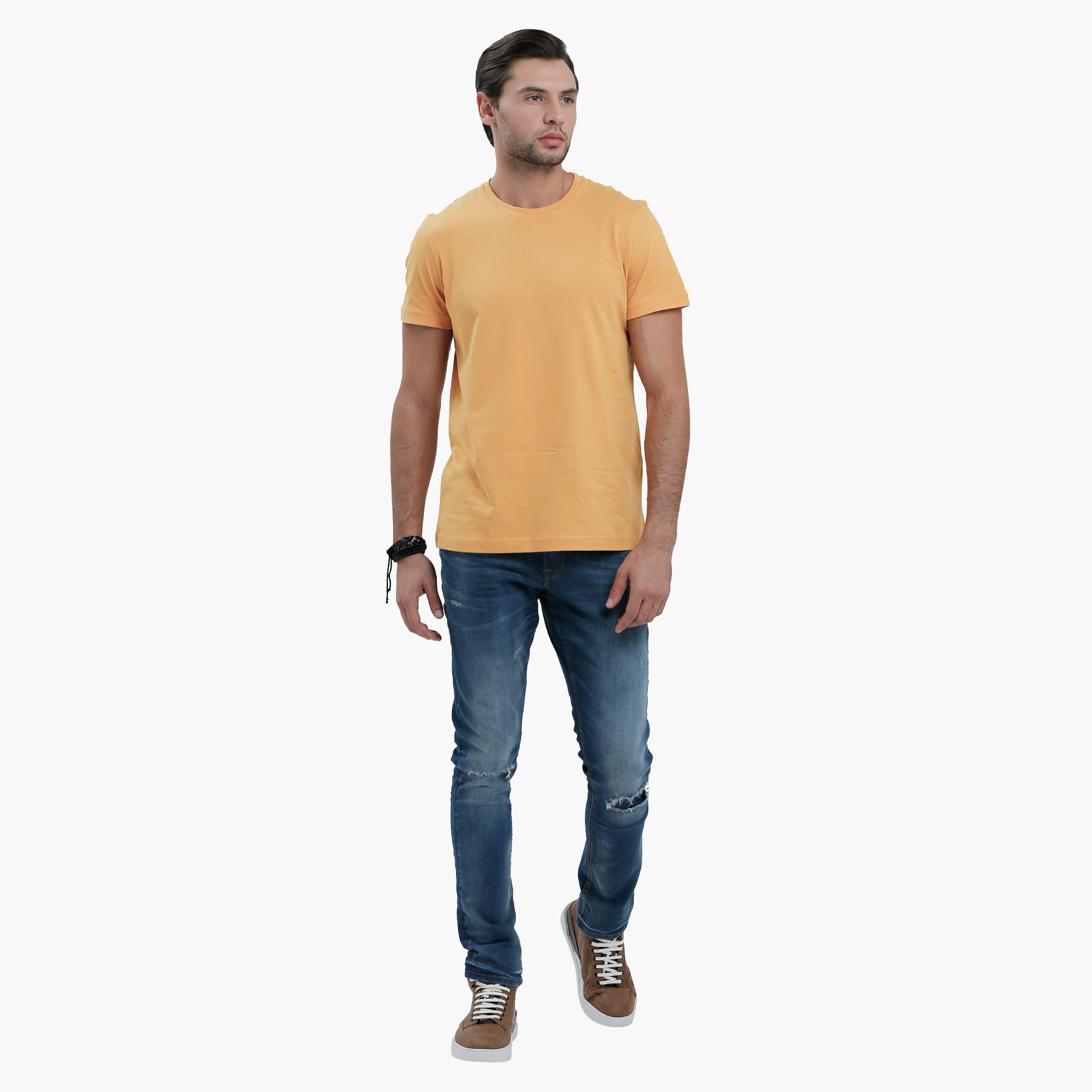 Crew Neck T-Shirt with Short Sleeves in Slim Fit-men-clothing-tshirtsandpolos-tshirts-image-25