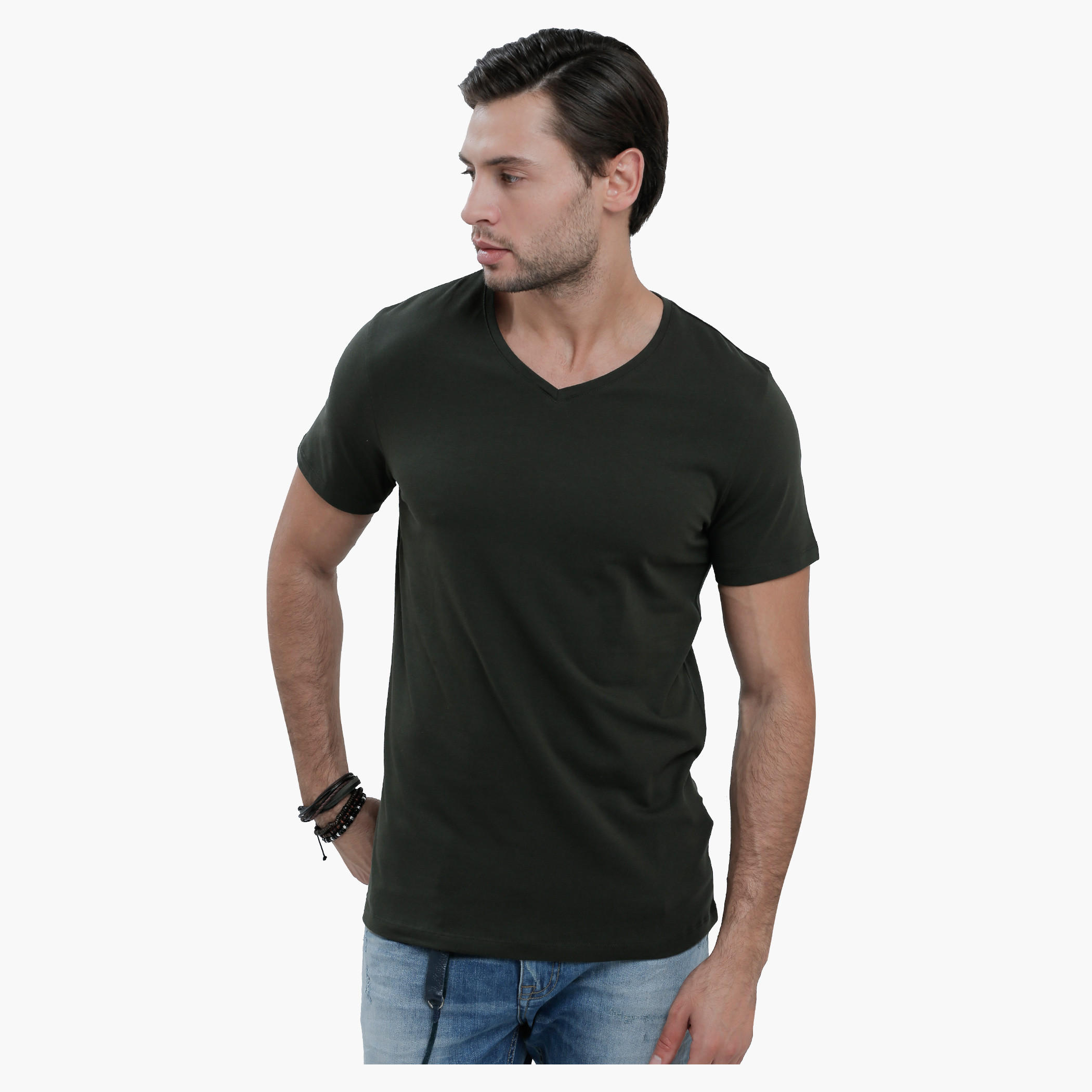 V-Neck T-Shirt with Short Sleeves in Slim Fit-men-clothing-tshirtsandpolos-tshirts-image-11