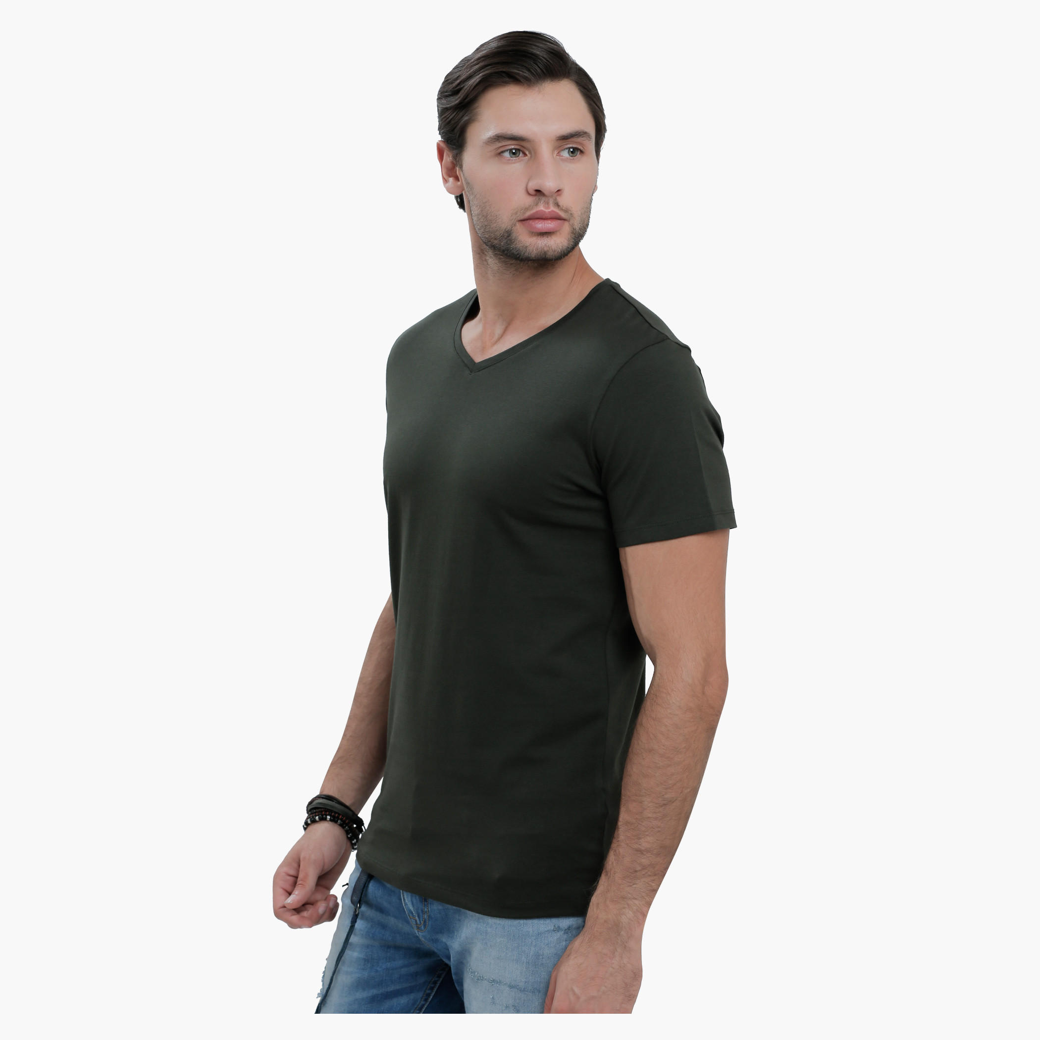 V-Neck T-Shirt with Short Sleeves in Slim Fit-men-clothing-tshirtsandpolos-tshirts-image-13