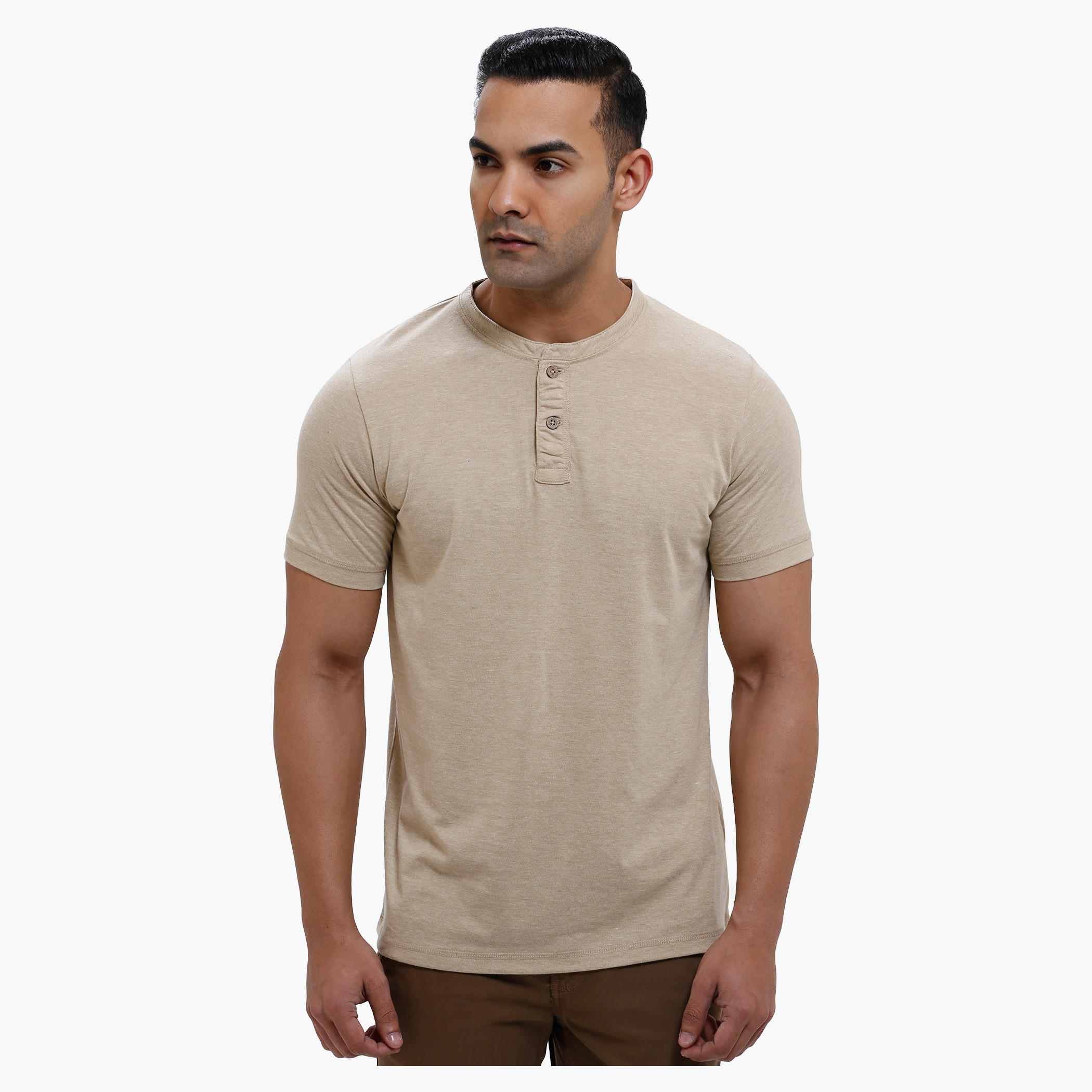 Henley Neck T-Shirt with Short Sleeves in Slim Fit-men-clothing-tshirtsandpolos-tshirts-image-11
