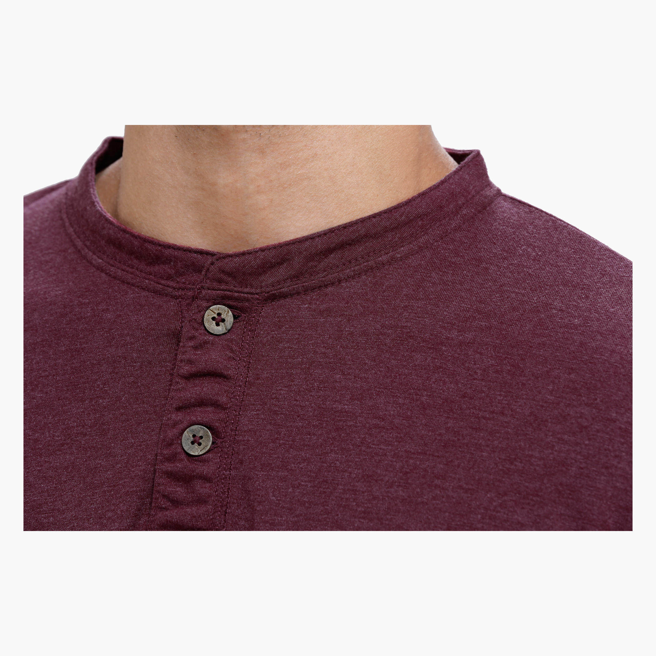 Henley Neck T-Shirt with Short Sleeves in Slim Fit-men-clothing-tshirtsandpolos-tshirts-image-4