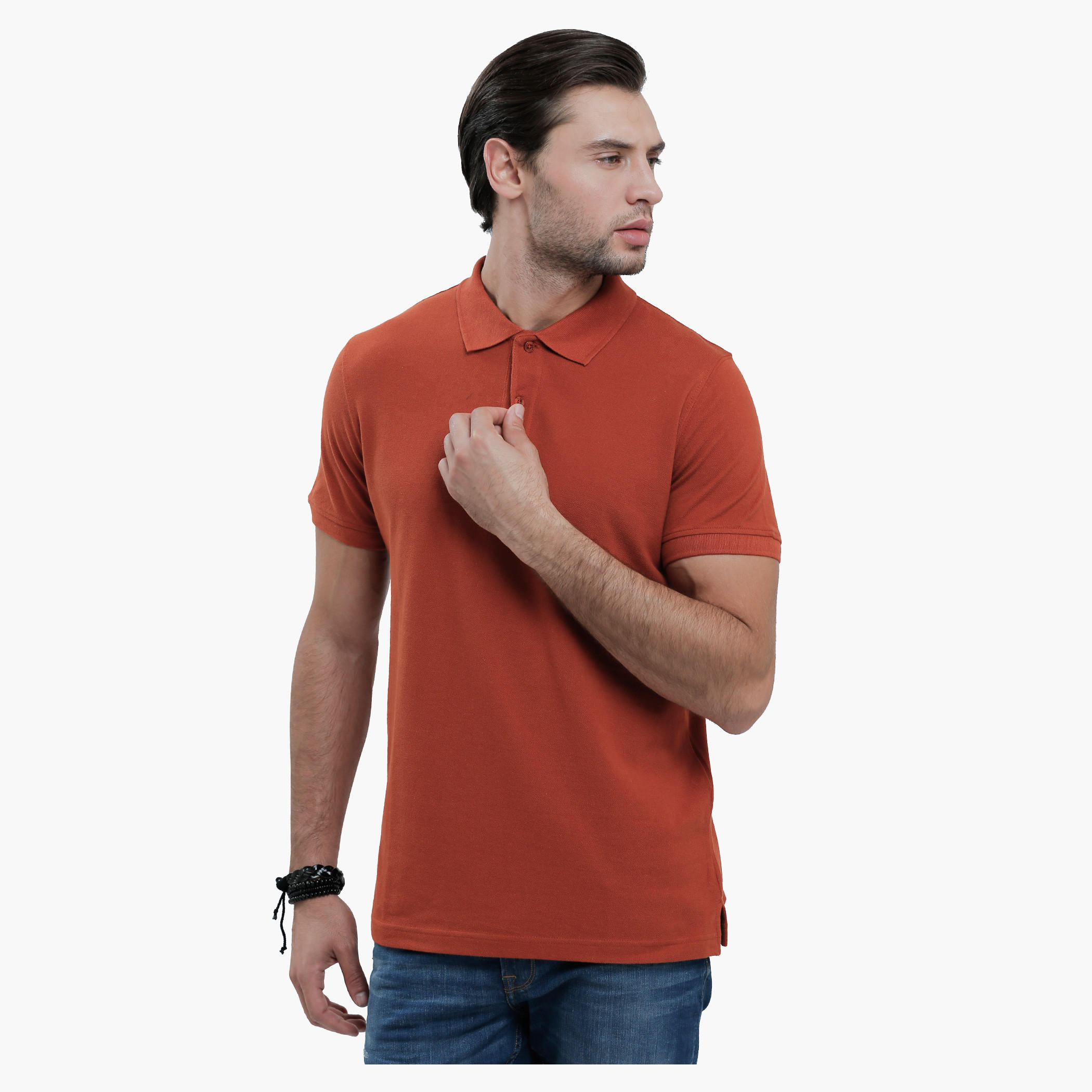 Polo Neck T-Shirt with Short Sleeves in Slim Fit-men-clothing-tshirtsandpolos-polos-image-6