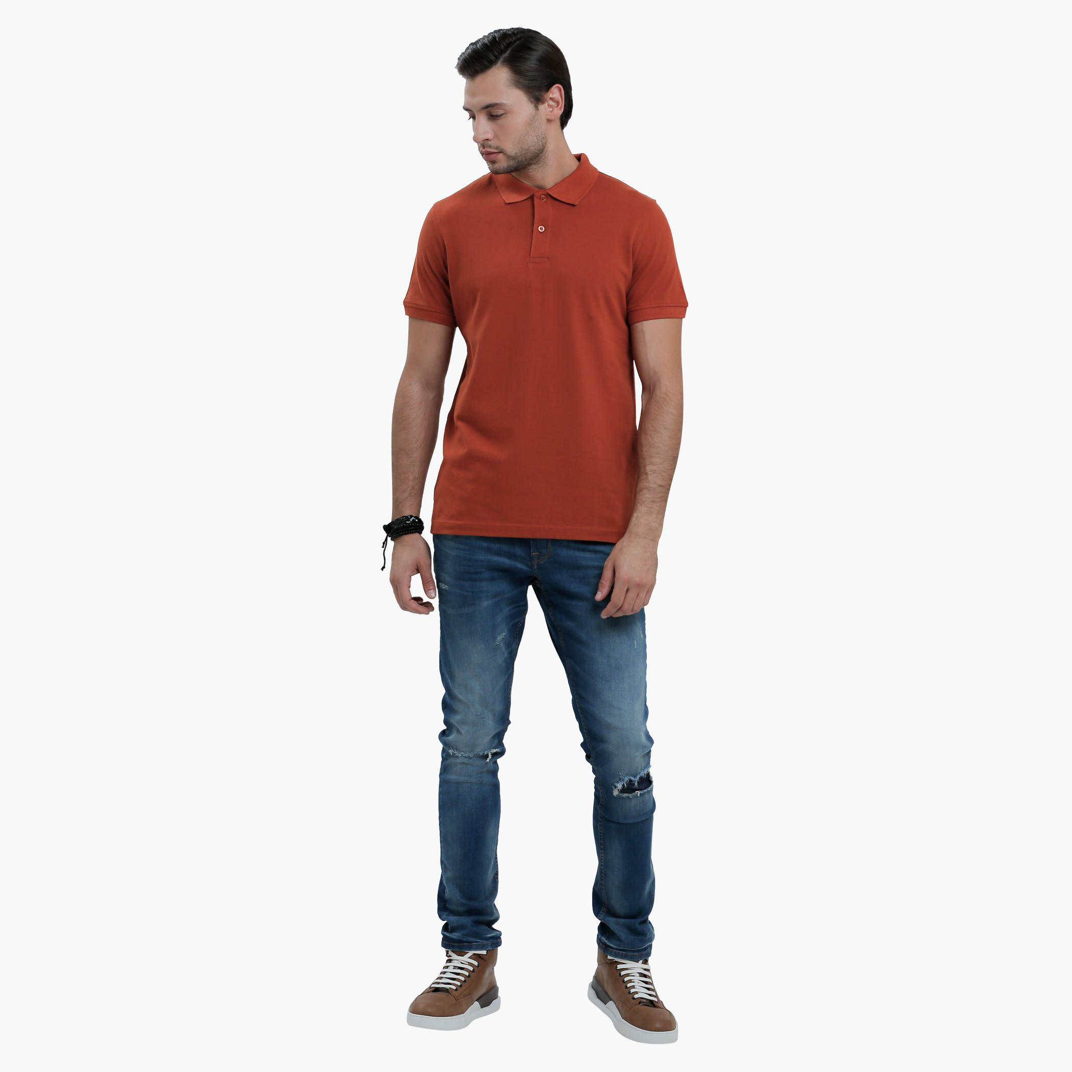 Polo Neck T-Shirt with Short Sleeves in Slim Fit-men-clothing-tshirtsandpolos-polos-image-10
