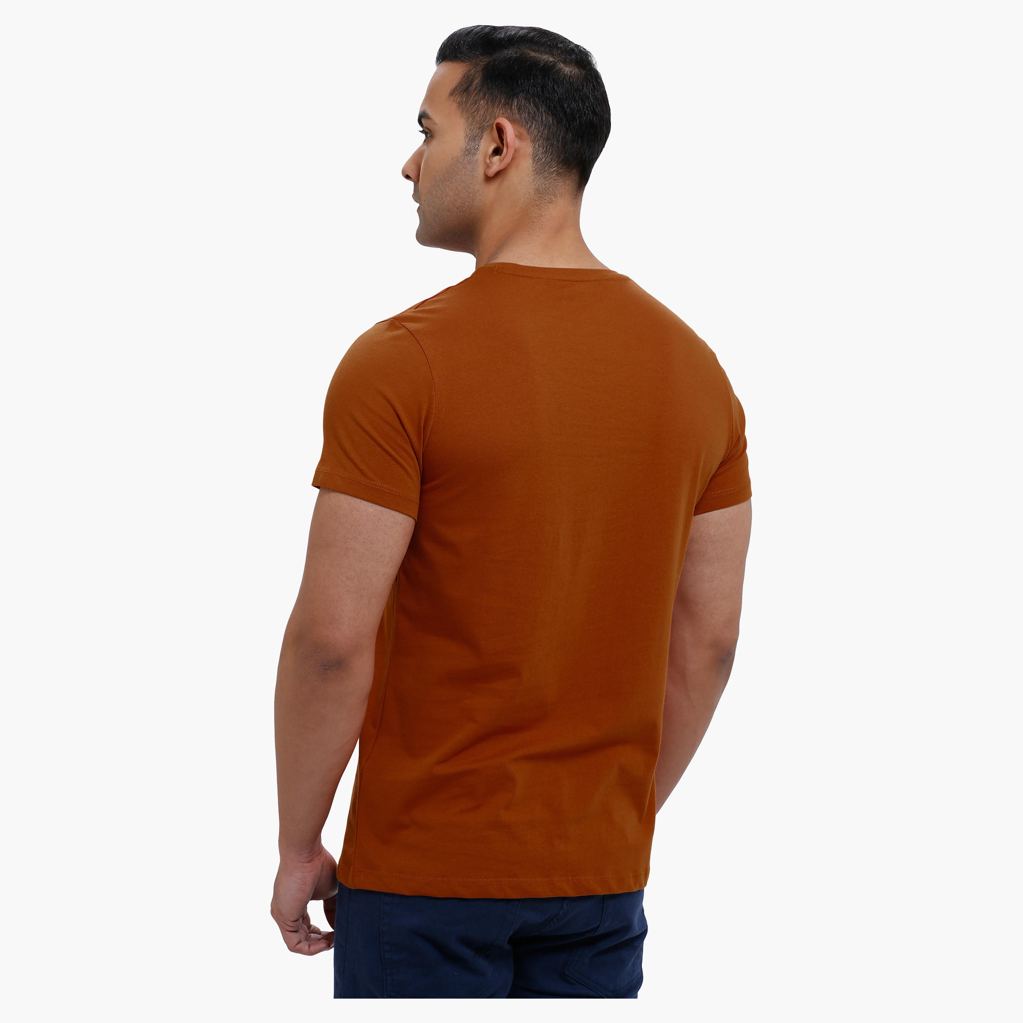 Round Neck T-Shirt with Short Sleeves in Slim Fit-men-clothing-tshirtsandpolos-tshirts-image-2