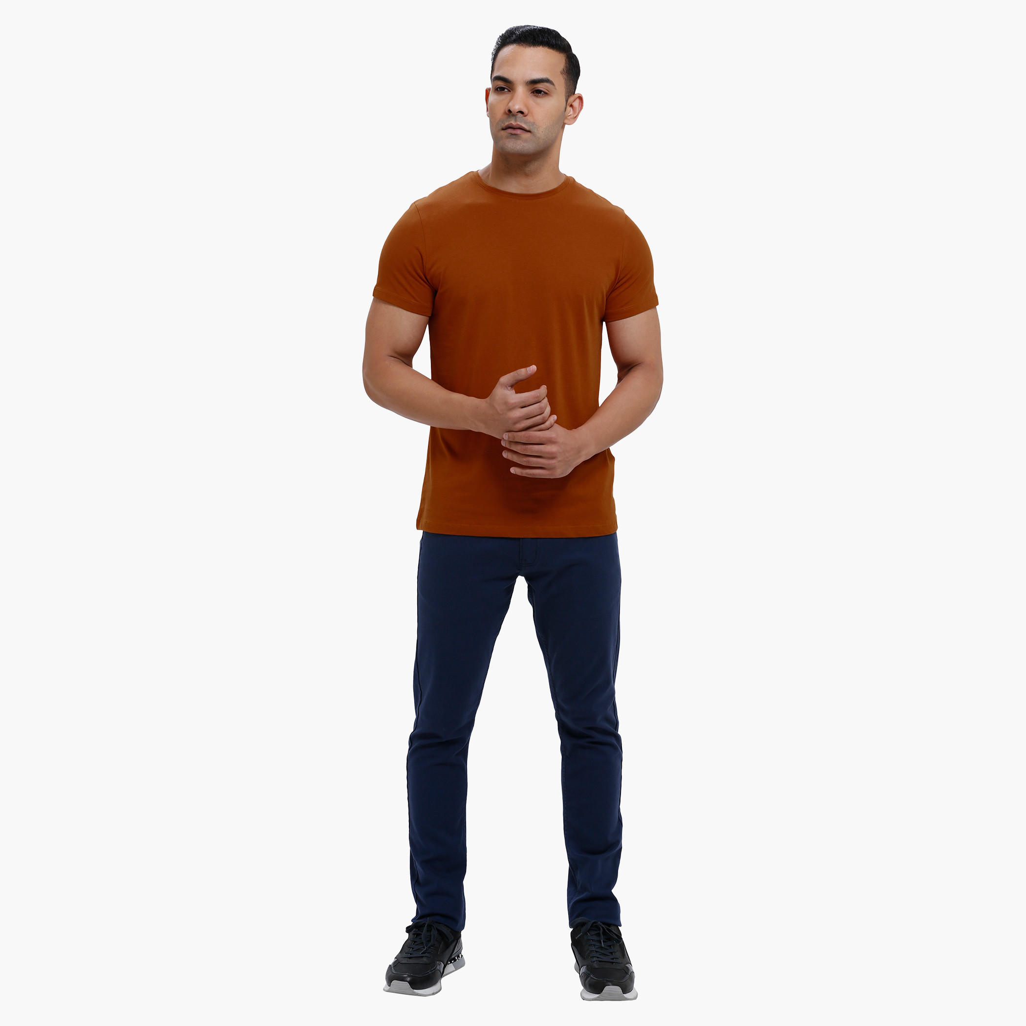 Round Neck T-Shirt with Short Sleeves in Slim Fit-men-clothing-tshirtsandpolos-tshirts-image-5