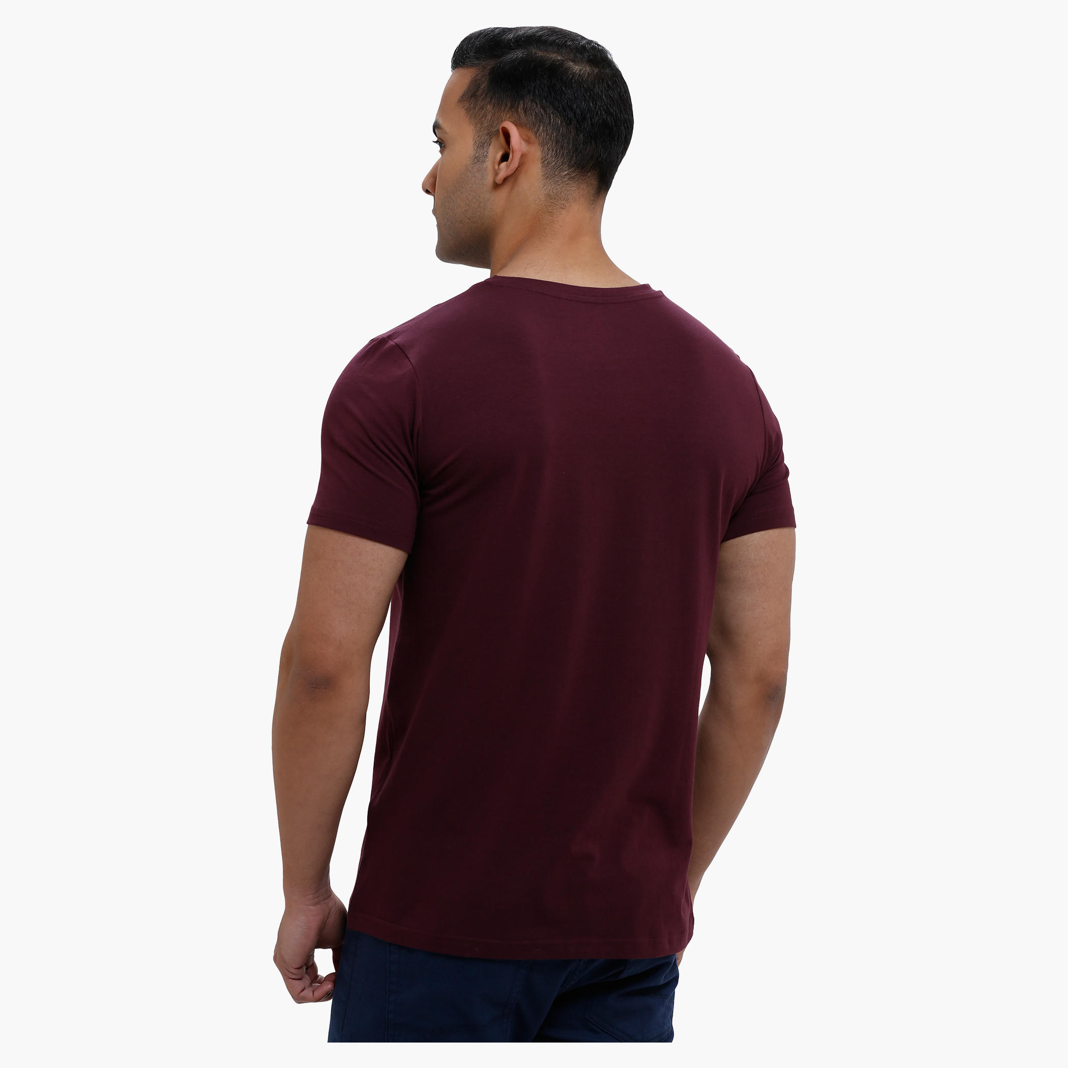 Round Neck T-Shirt with Short Sleeves in Slim Fit-men-clothing-tshirtsandpolos-tshirts-image-7