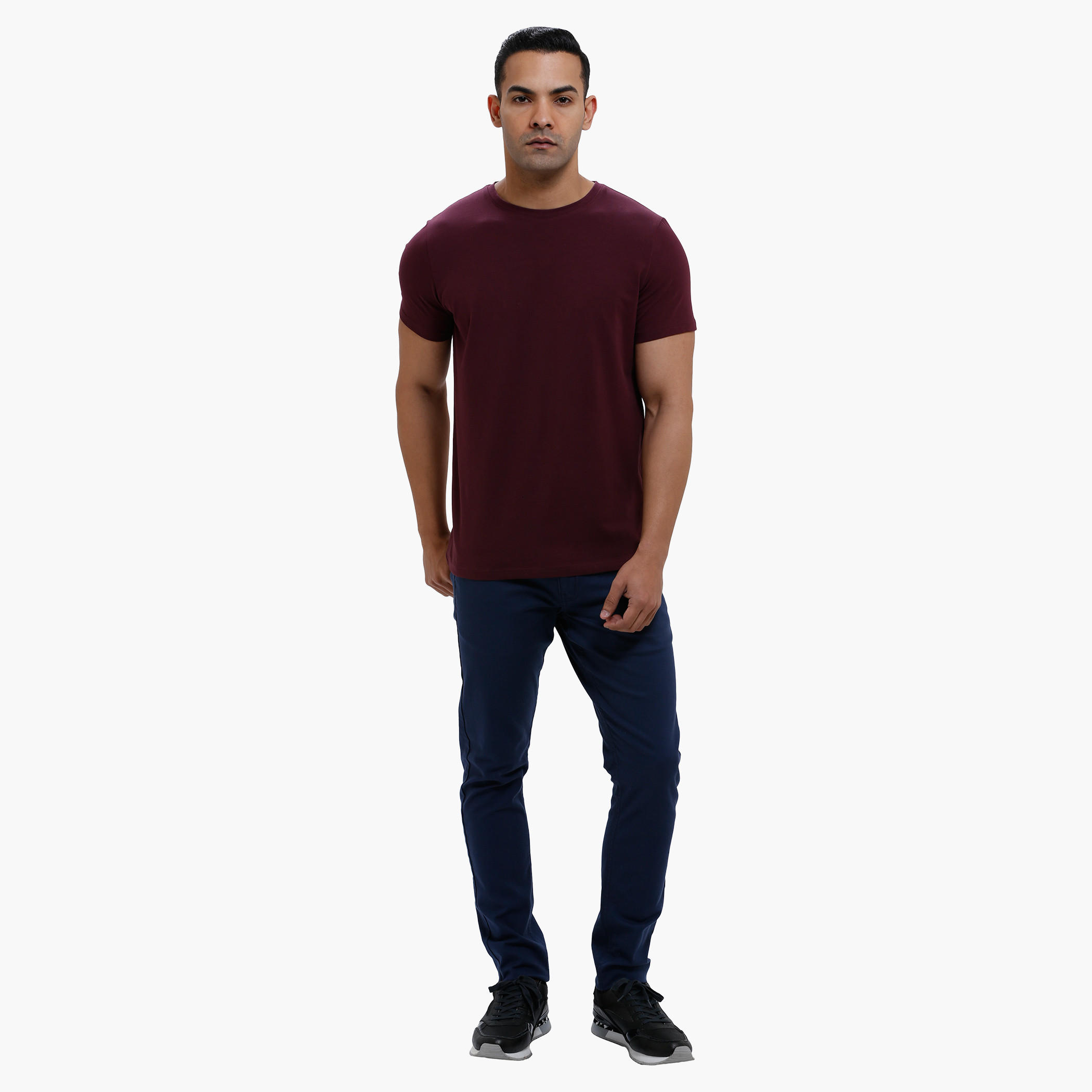 Round Neck T-Shirt with Short Sleeves in Slim Fit-men-clothing-tshirtsandpolos-tshirts-image-10