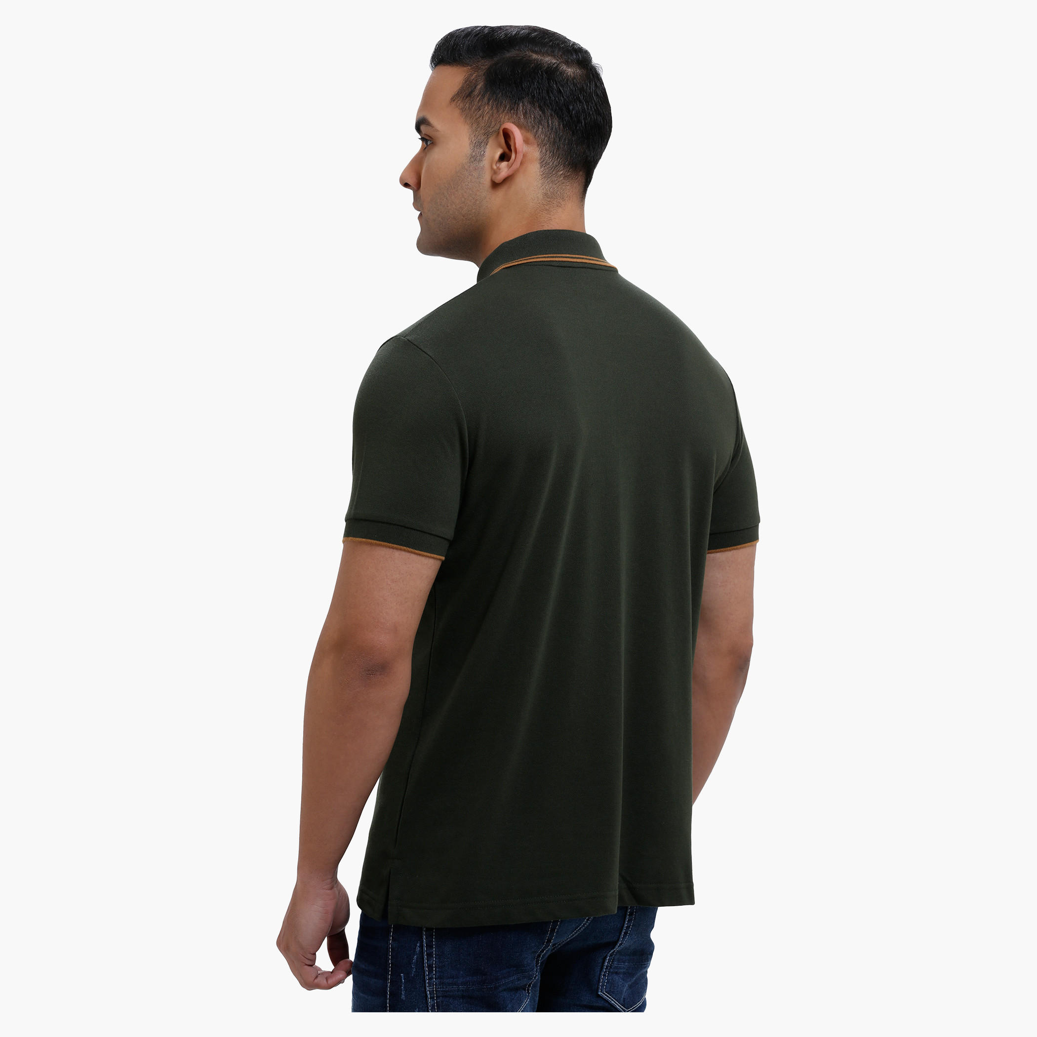 Polo Neck T-Shirt with Short Sleeves in Slim Fit-men-clothing-tshirtsandpolos-polos-image-12