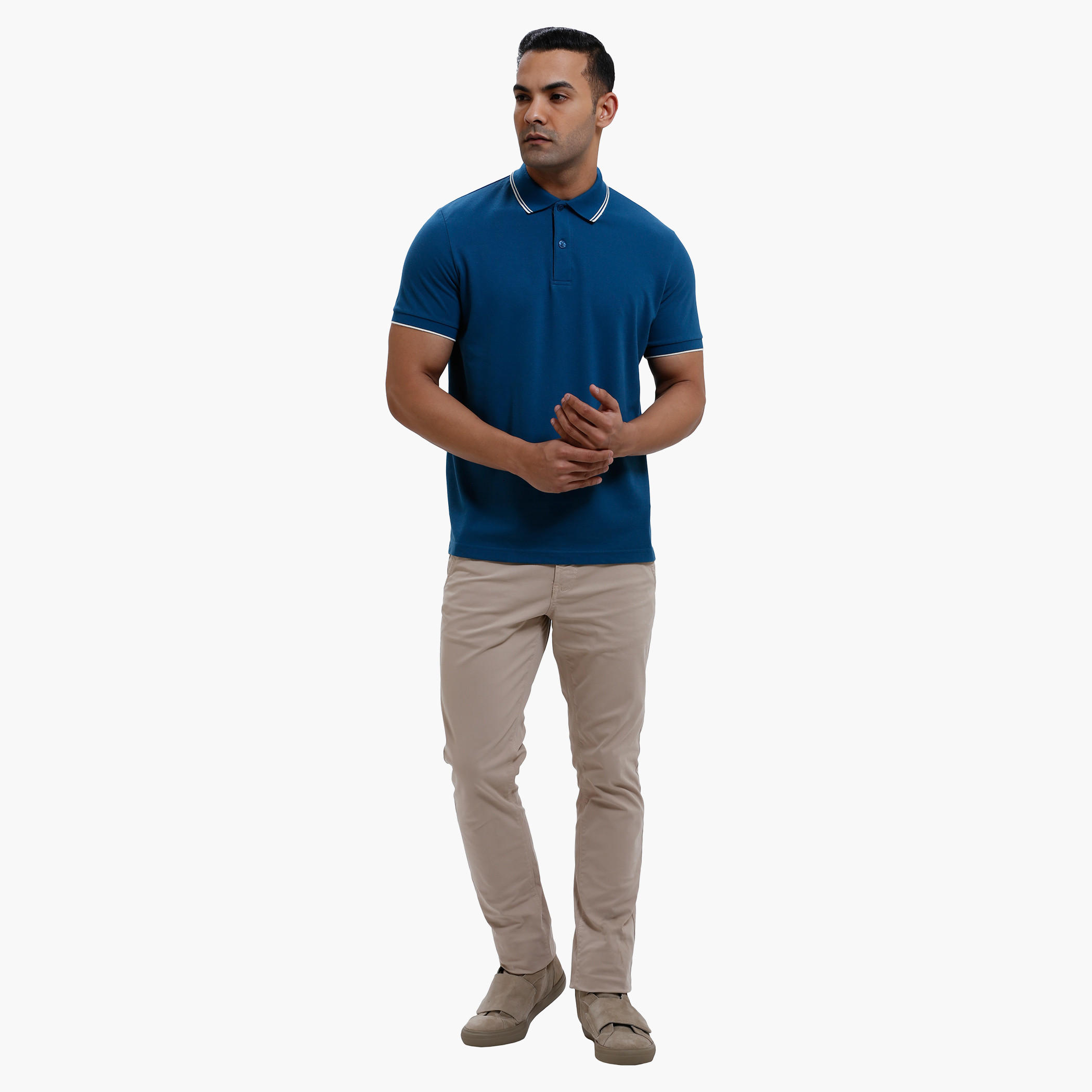 Polo Neck T-Shirt with Short Sleeves in Slim Fit-men-clothing-tshirtsandpolos-polos-image-20
