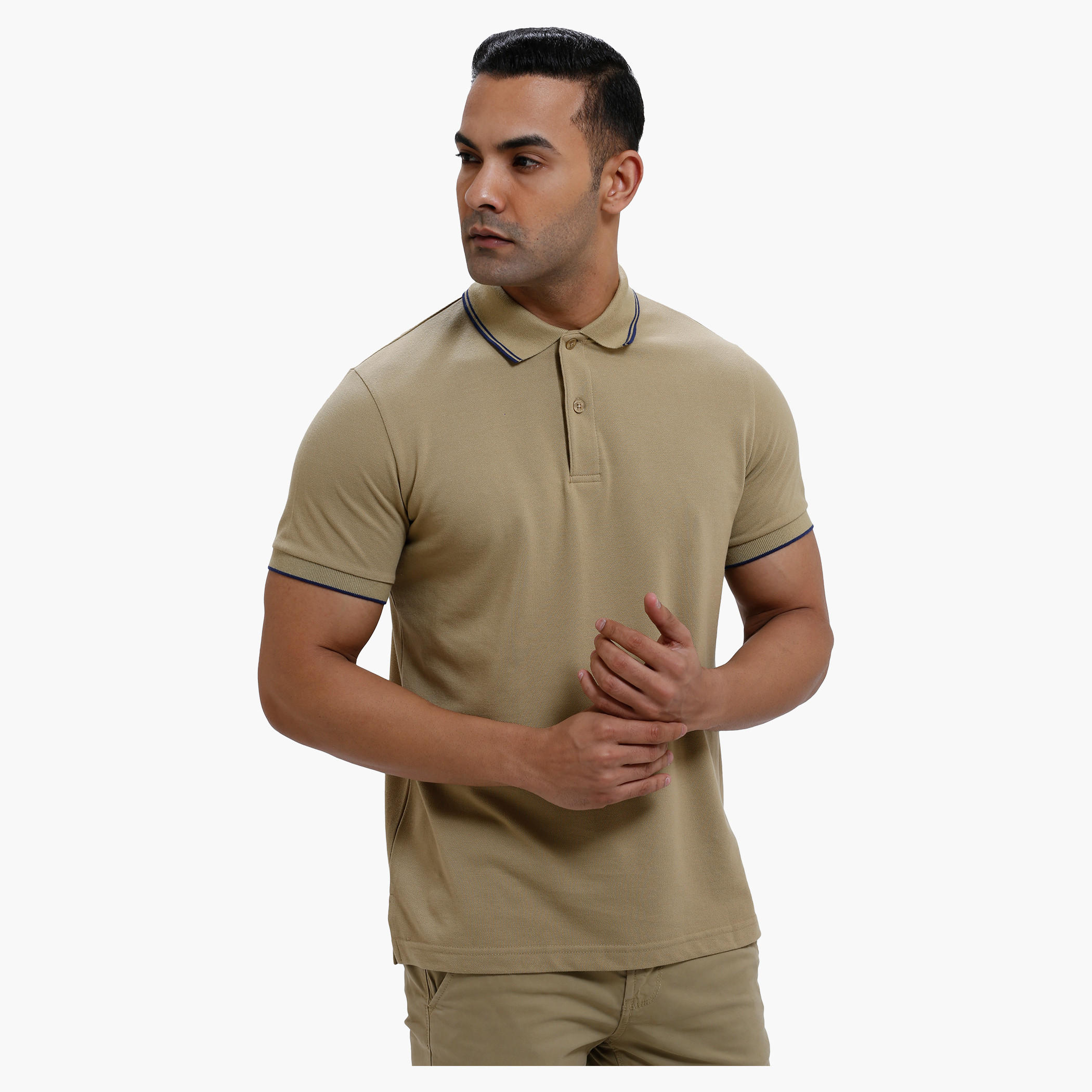 Polo Neck T-Shirt with Short Sleeves in Slim Fit-men-clothing-tshirtsandpolos-polos-image-21