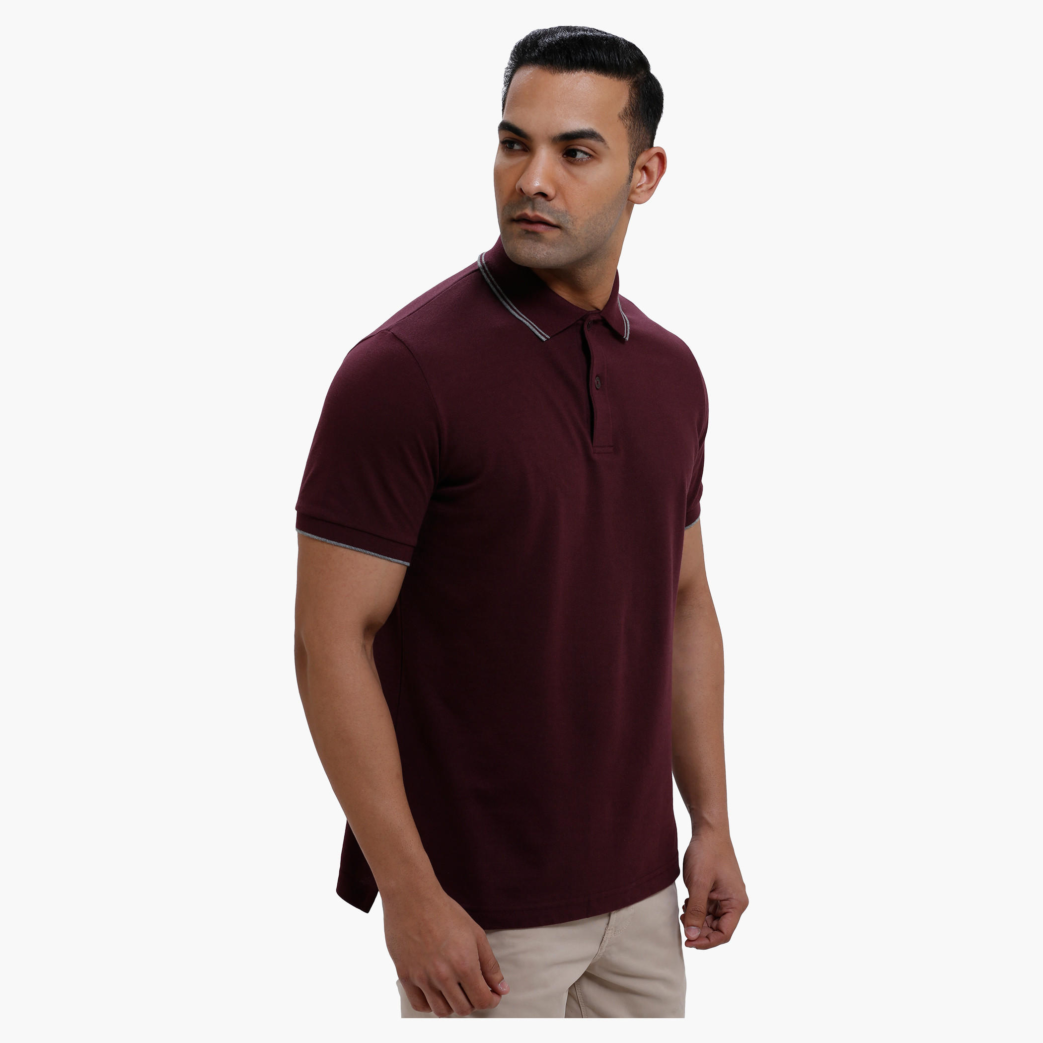 Polo Neck T-Shirt with Short Sleeves in Slim Fit-men-clothing-tshirtsandpolos-polos-image-28