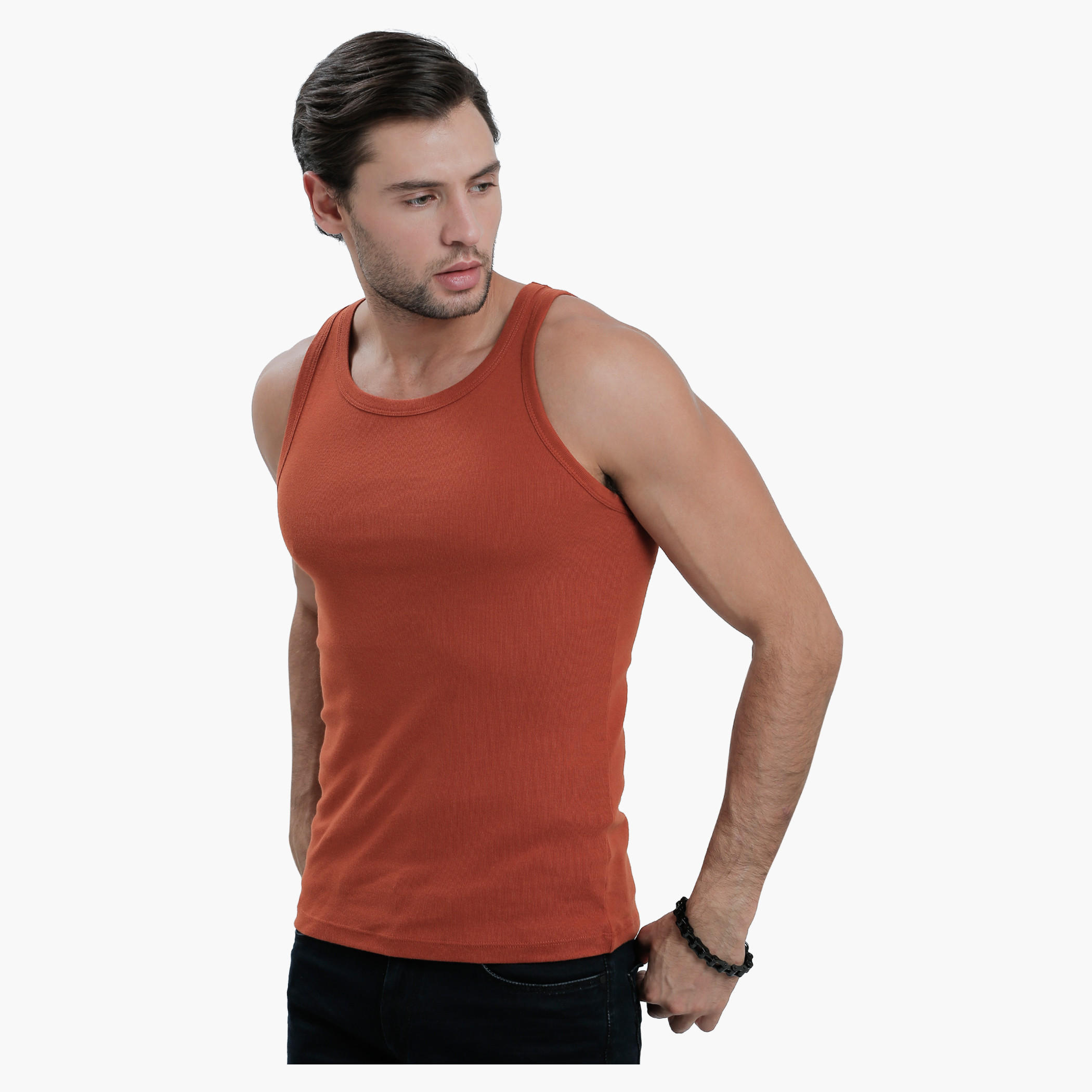 Sleeveless T-Shirt with Round Neck in Slim Fit-men-clothing-tshirtsandpolos-vests-image-18