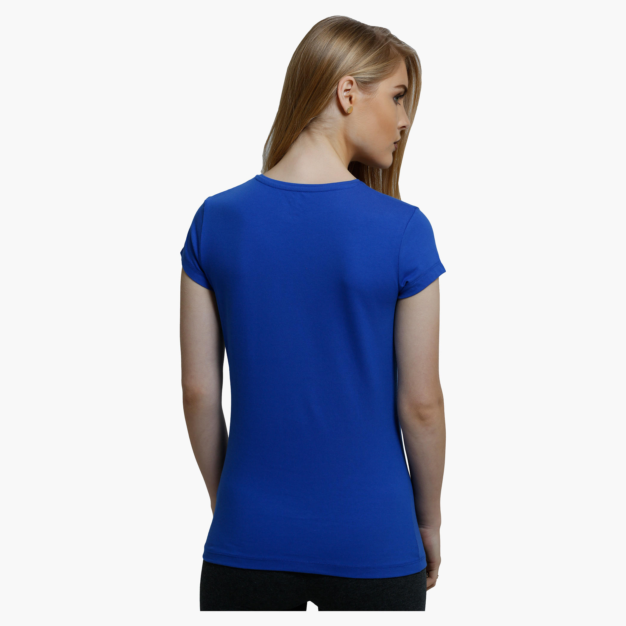 Round Neck T-Shirt with Short Sleeves in Regular Fit-women-clothing-tshirts-image-22