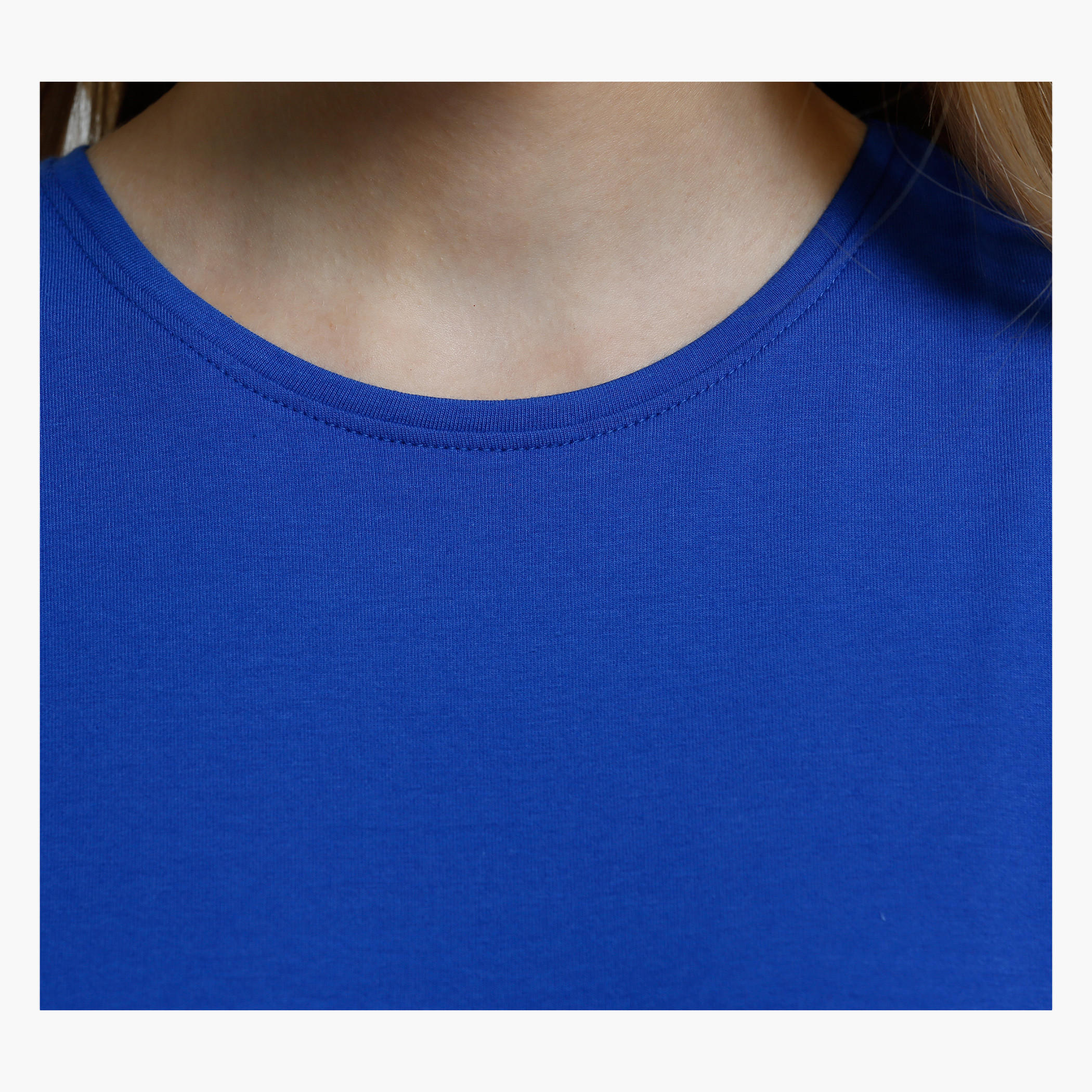 Round Neck T-Shirt with Short Sleeves in Regular Fit-women-clothing-tshirts-image-24