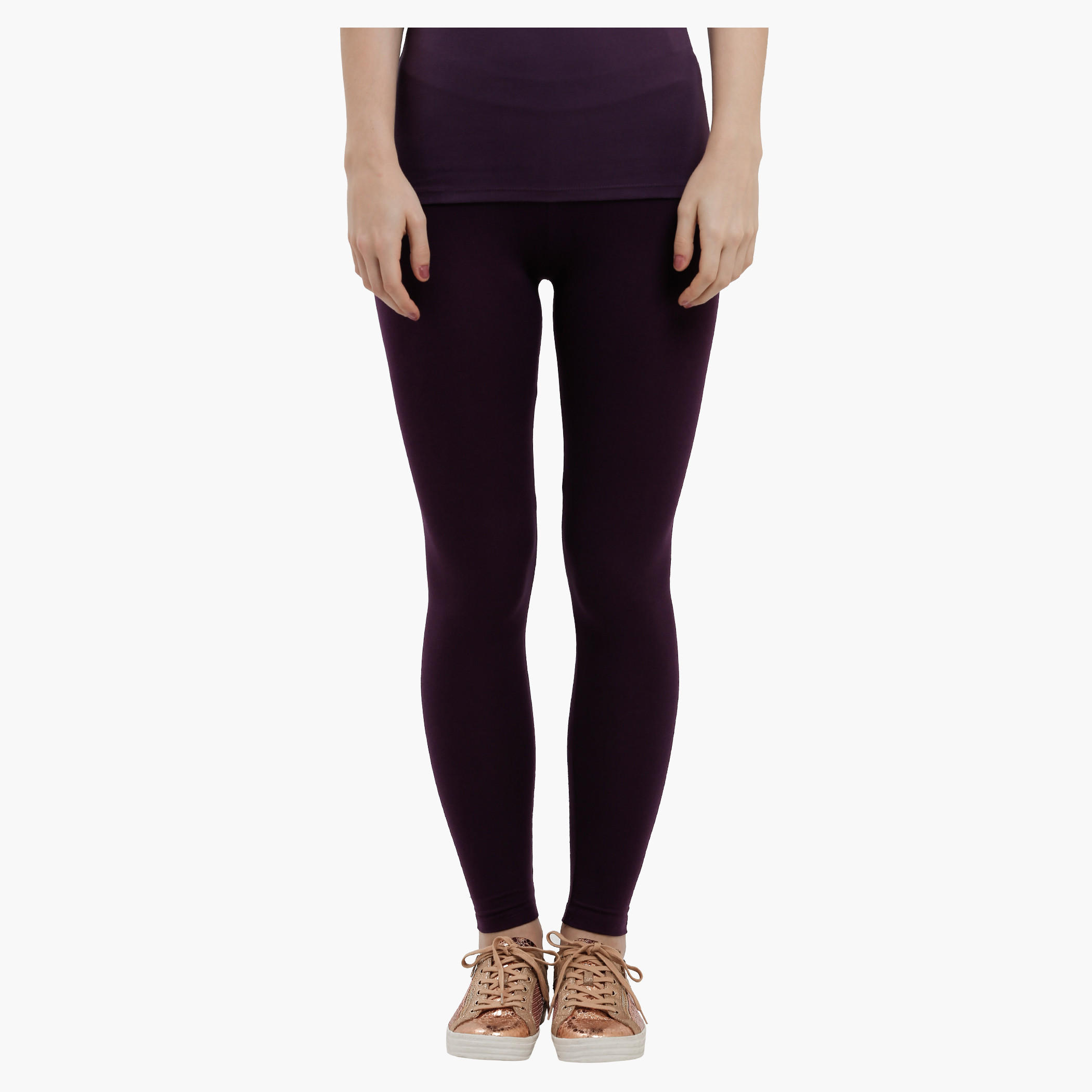 Full Length Leggings with Elasticised Waistband-women-clothing-bottoms-leggings-image-1