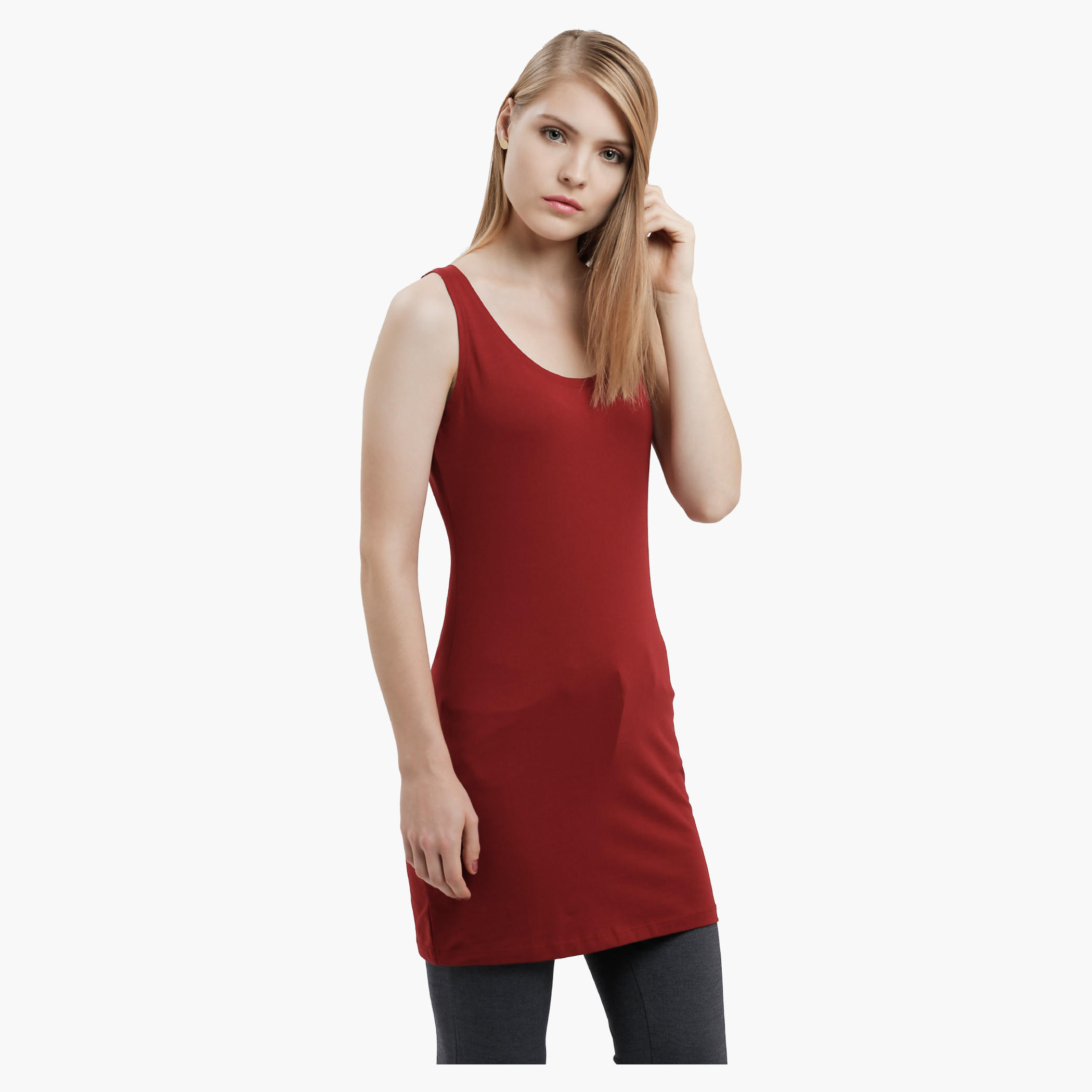 Sleeveless Long Vest with Round Neck-women-clothing-tshirts-image-18
