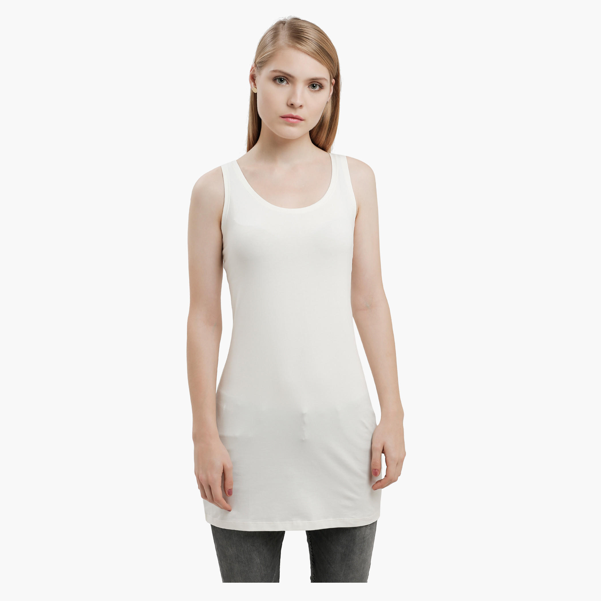 Sleeveless Long Vest with Round Neck-women-clothing-tshirts-image-21