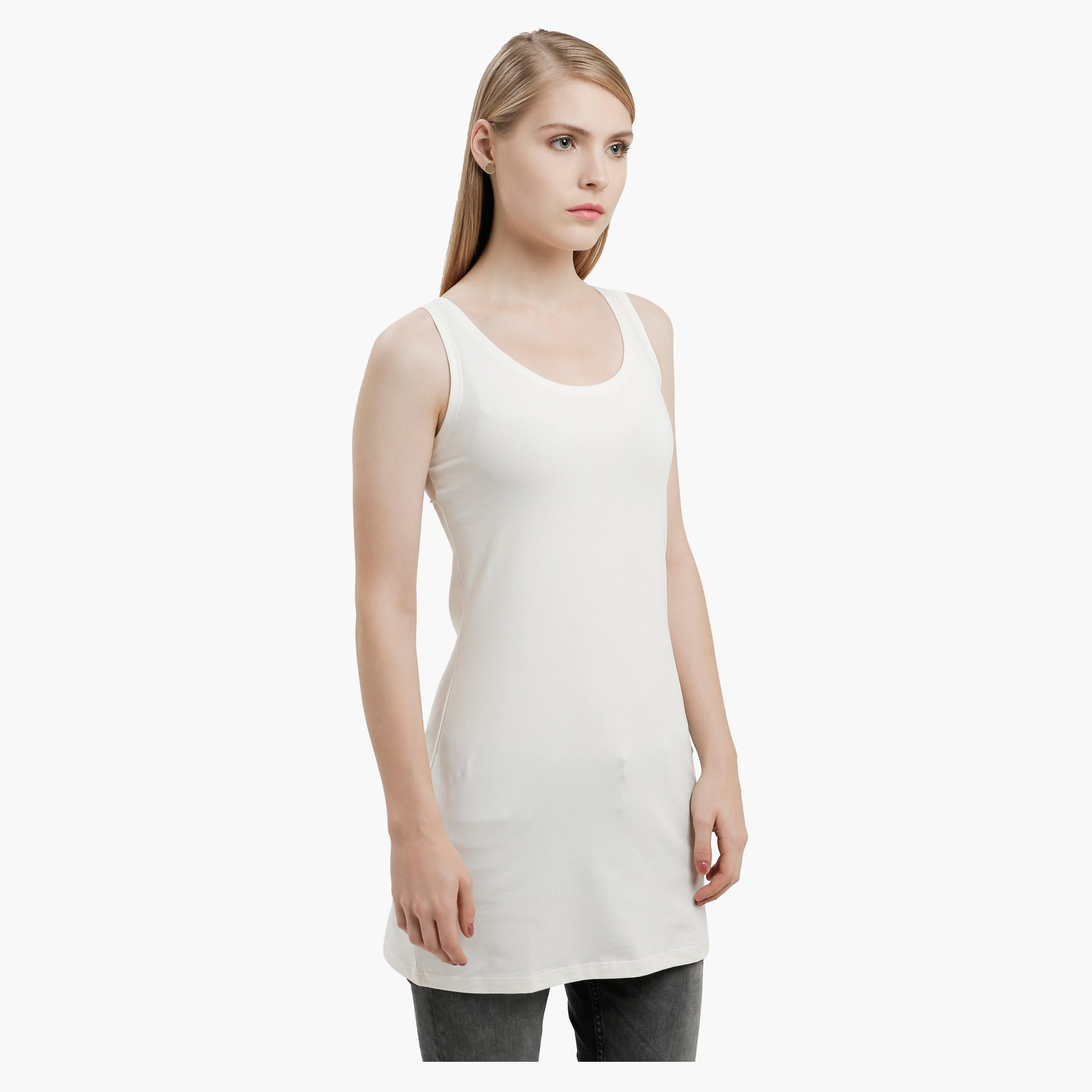 Sleeveless Long Vest with Round Neck-women-clothing-tshirts-image-23