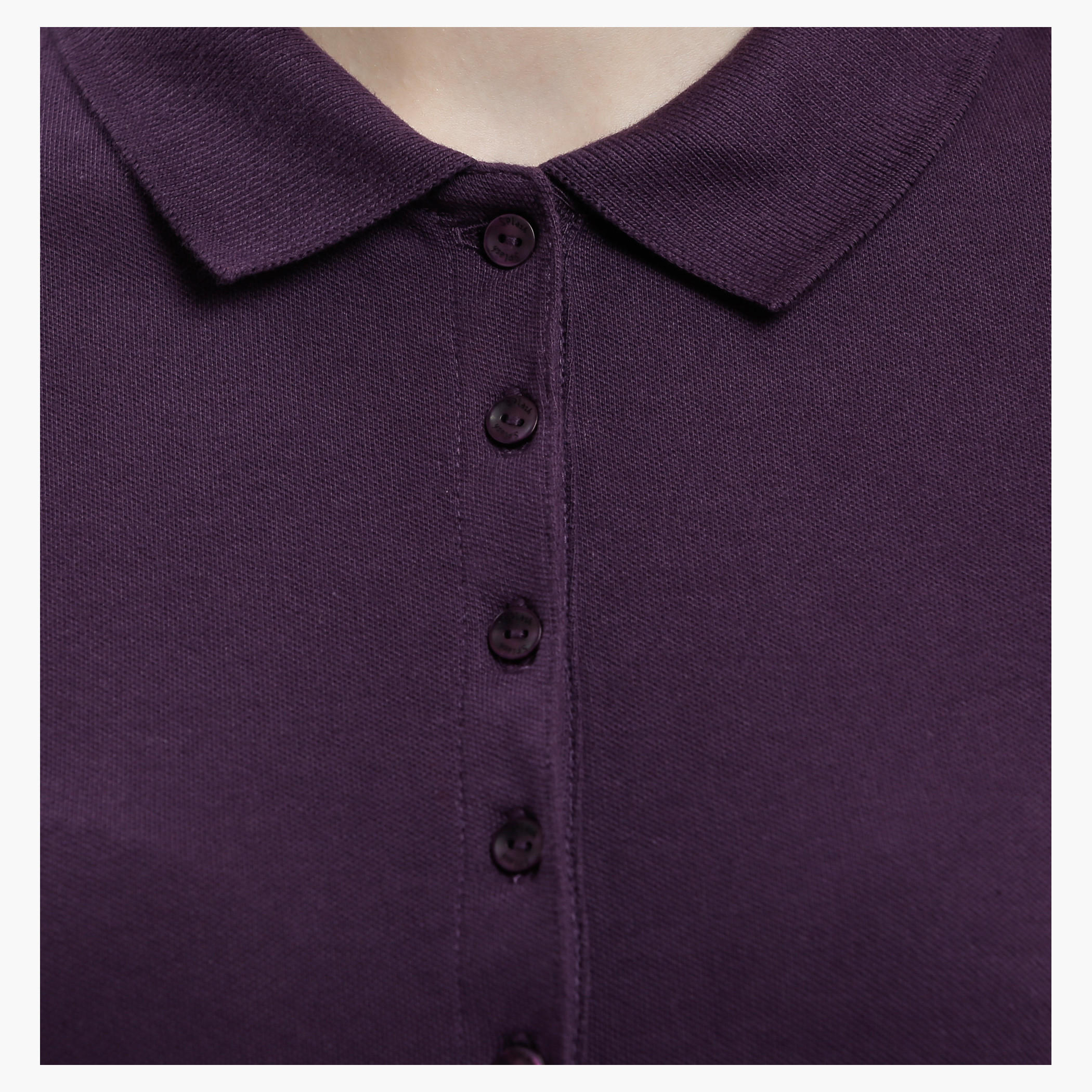 Polo Neck Top with Short Sleeves-women-clothing-tshirts-image-4