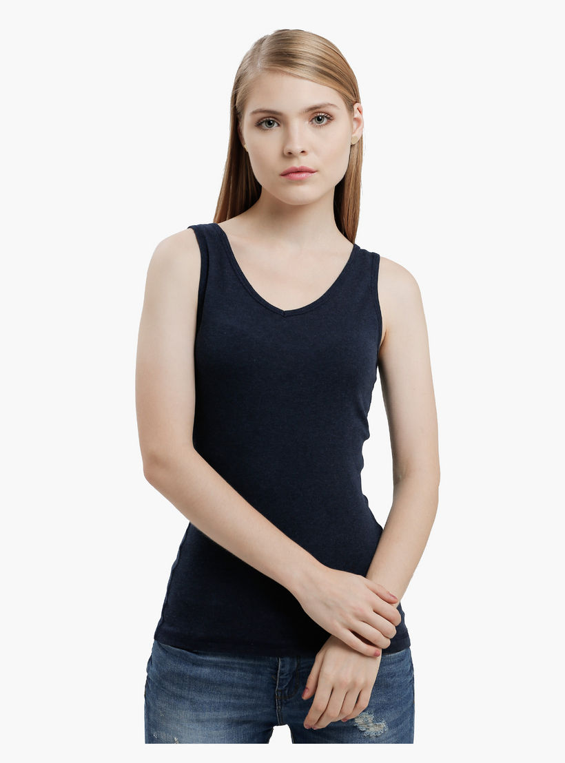 V-Neck Solid Vest-women-clothing-tshirts-image-5